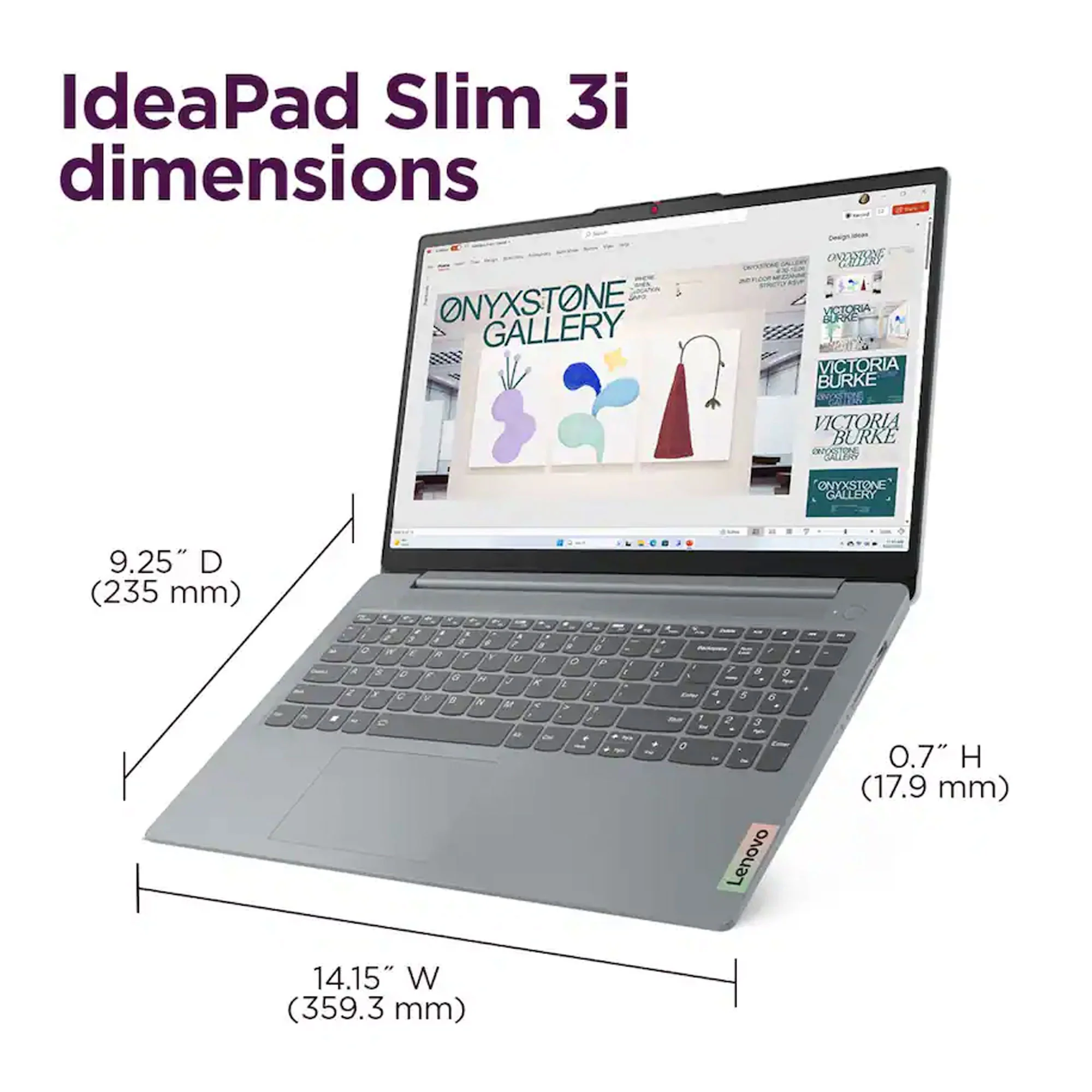 Lenovo IdeaPad Slim 3i 15.6" Full HD Laptop Intel Core i3-N305 - 8GB Memory, 128GB UFS (Arctic Grey) Accessory Bundle - Image 7