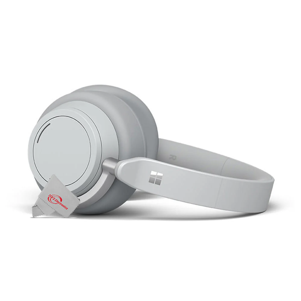Microsoft Surface Headset Wireless / Wired Headphone with On-ear Touch Controls and 15hr Battery Life MIC-GUW-00001 - Light Gray - Image 2