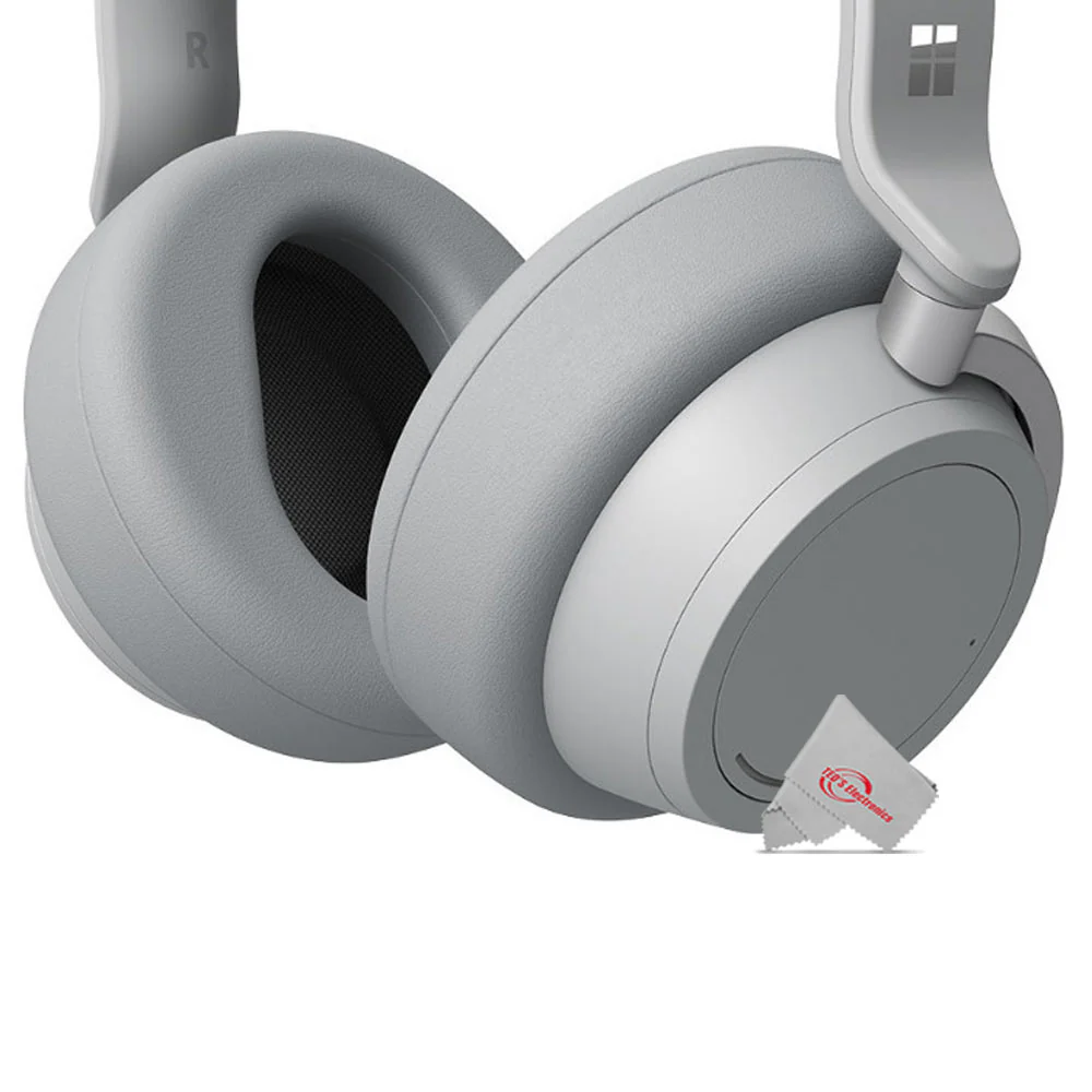 Microsoft Surface Headset Wireless / Wired Headphone with On-ear Touch Controls and 15hr Battery Life MIC-GUW-00001 - Light Gray - Image 3