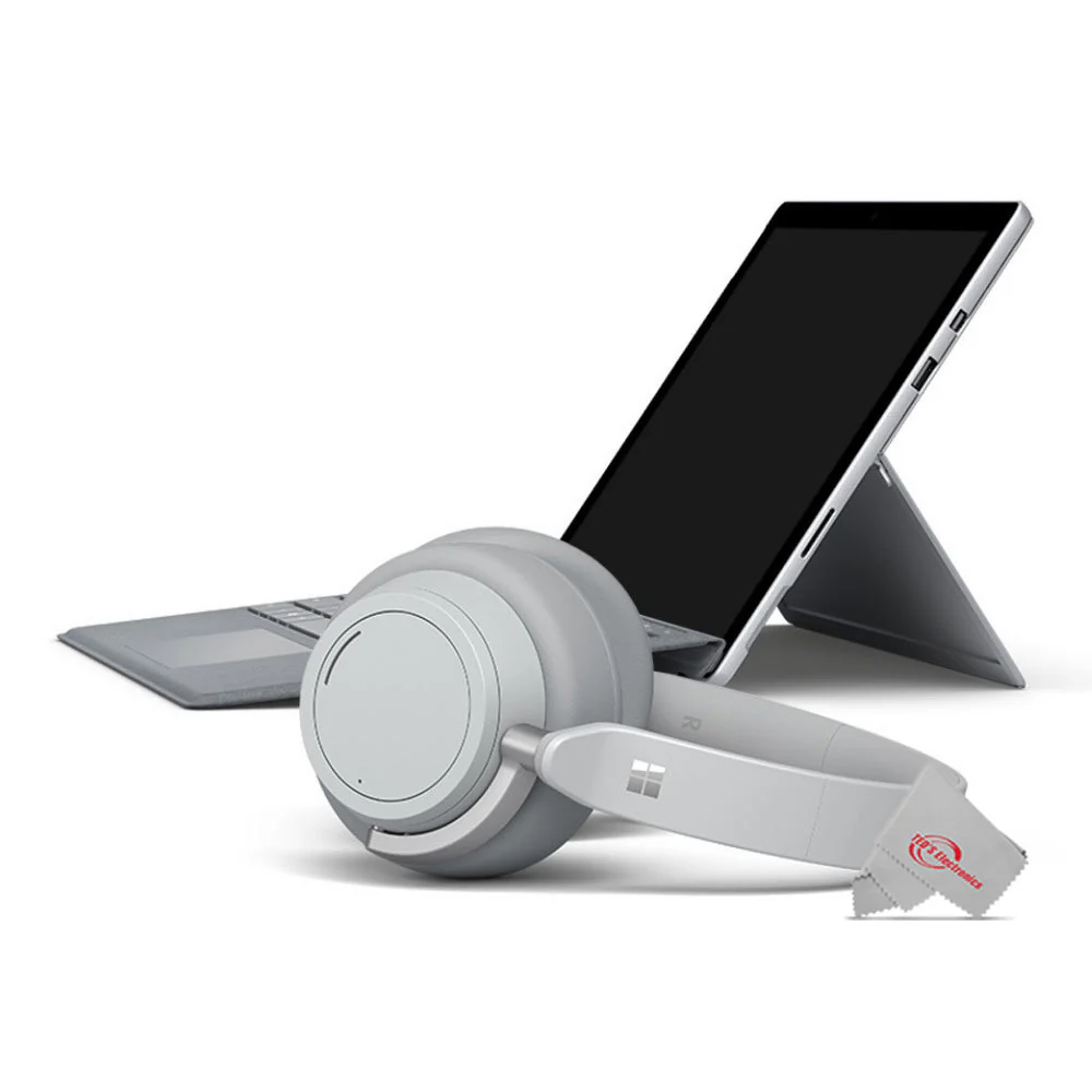 Microsoft Surface Headset Wireless / Wired Headphone with On-ear Touch Controls and 15hr Battery Life MIC-GUW-00001 - Light Gray - Image 5