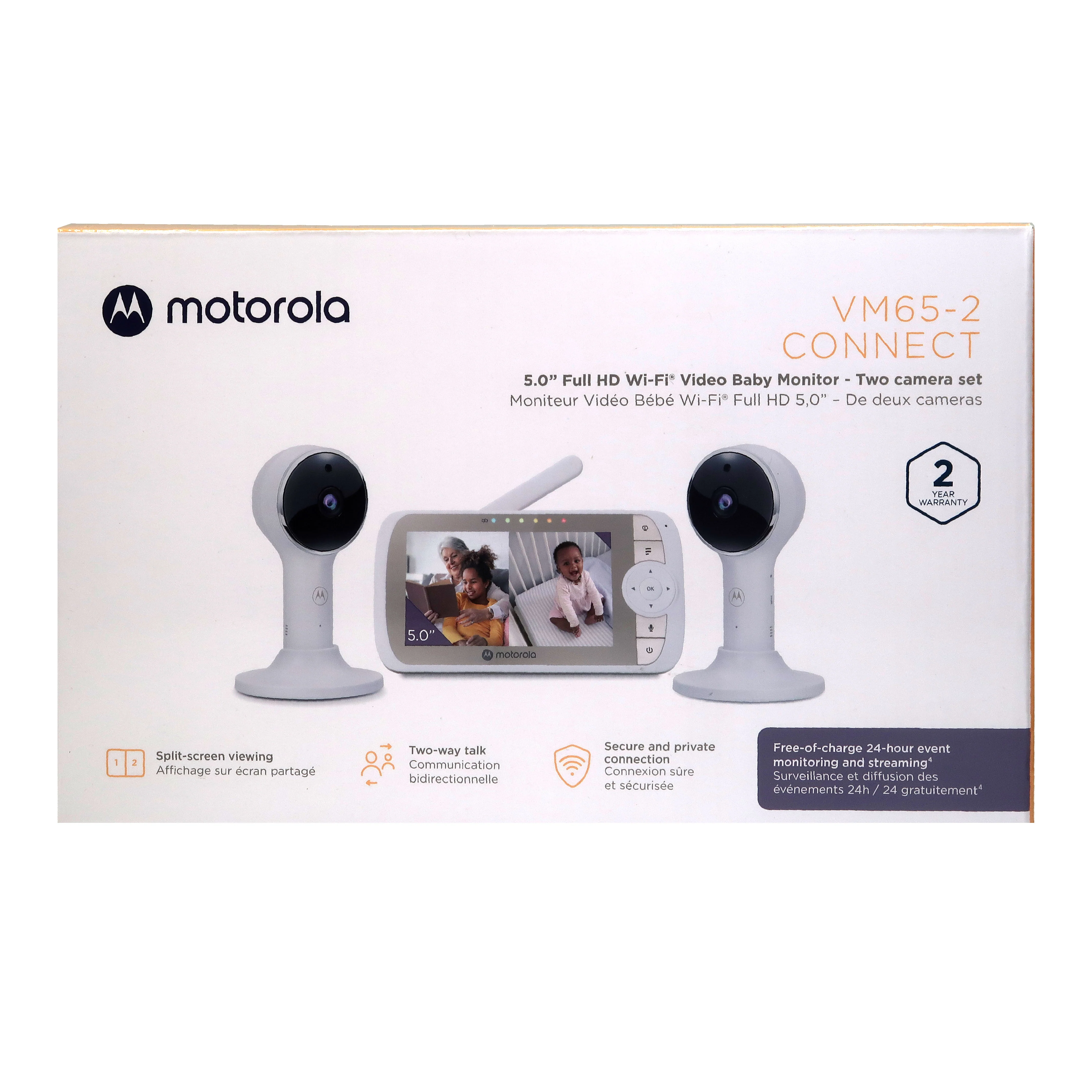 Motorola Full HD Wi-Fi Video Baby Monitor with 2 Cameras, 5" Screen 1000ft Long Range Remote, Connects to Smart Phone App - VM65-2 CONNECT - Image 6