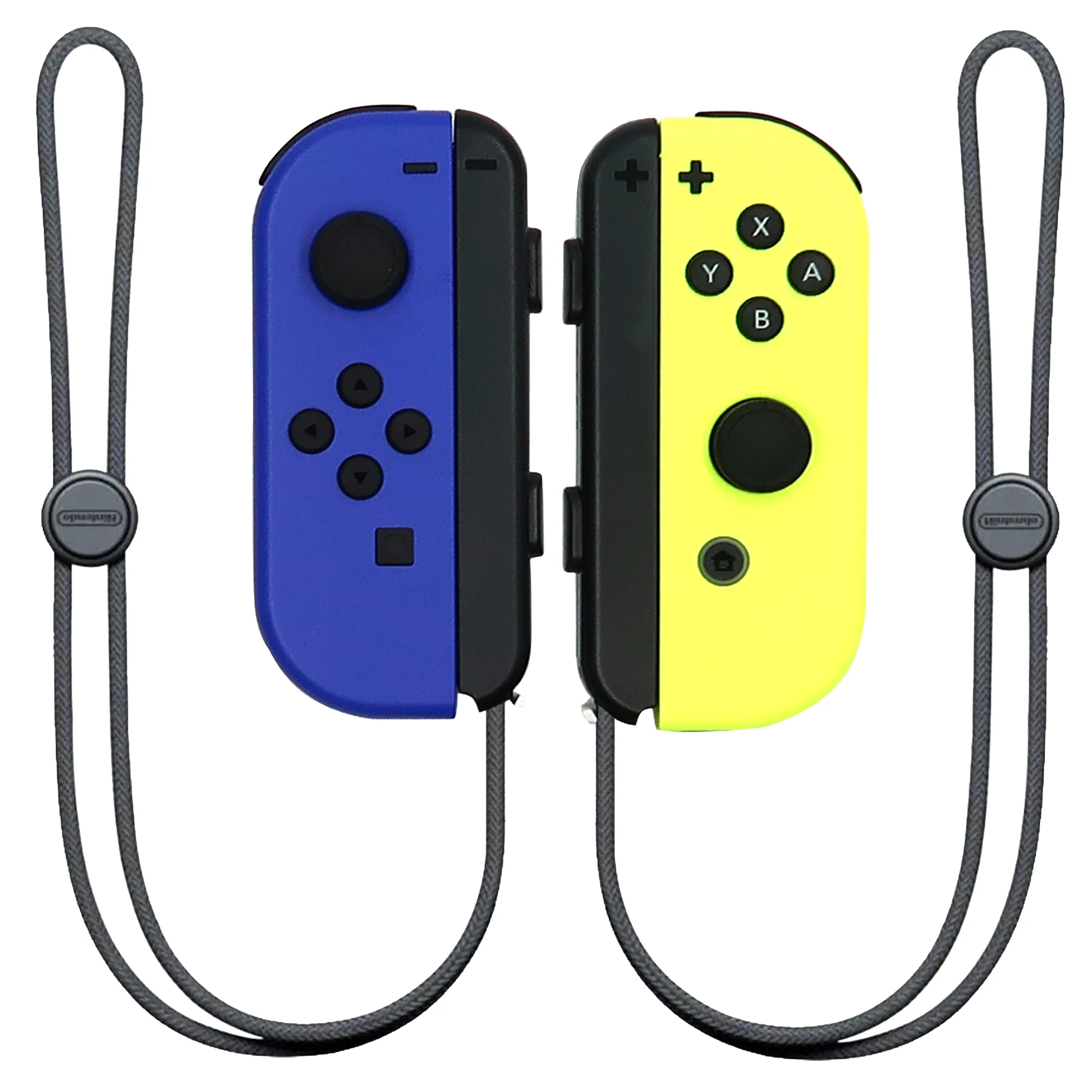 Nintendo Switch Joy-Con Controllers (Blue / Neon Yellow) with JLab Play Gaming Wireless Bluetooth Earbuds - Image 2