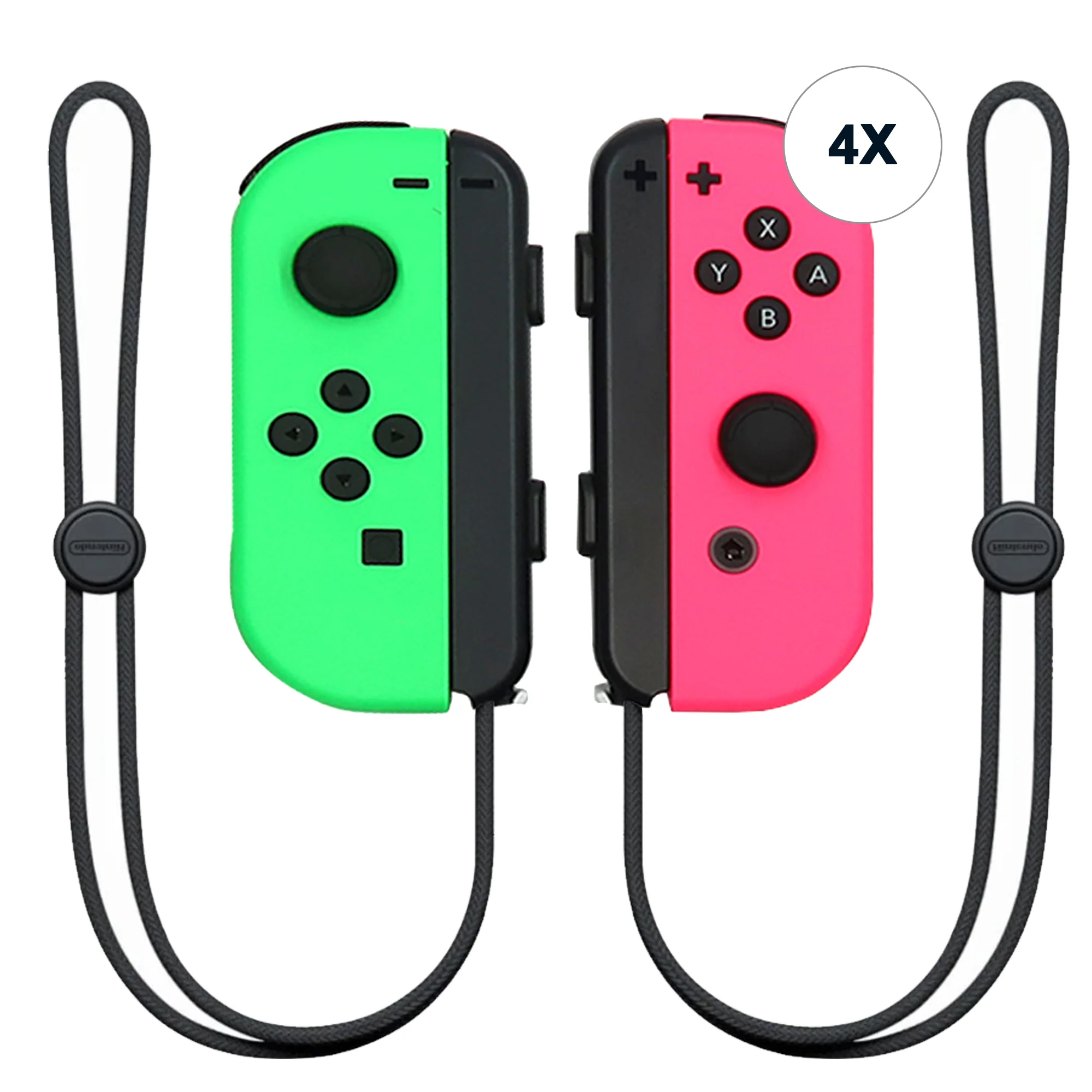 4x Nintendo Switch Joy-Con Controllers (Neon Pink / Neon Green)