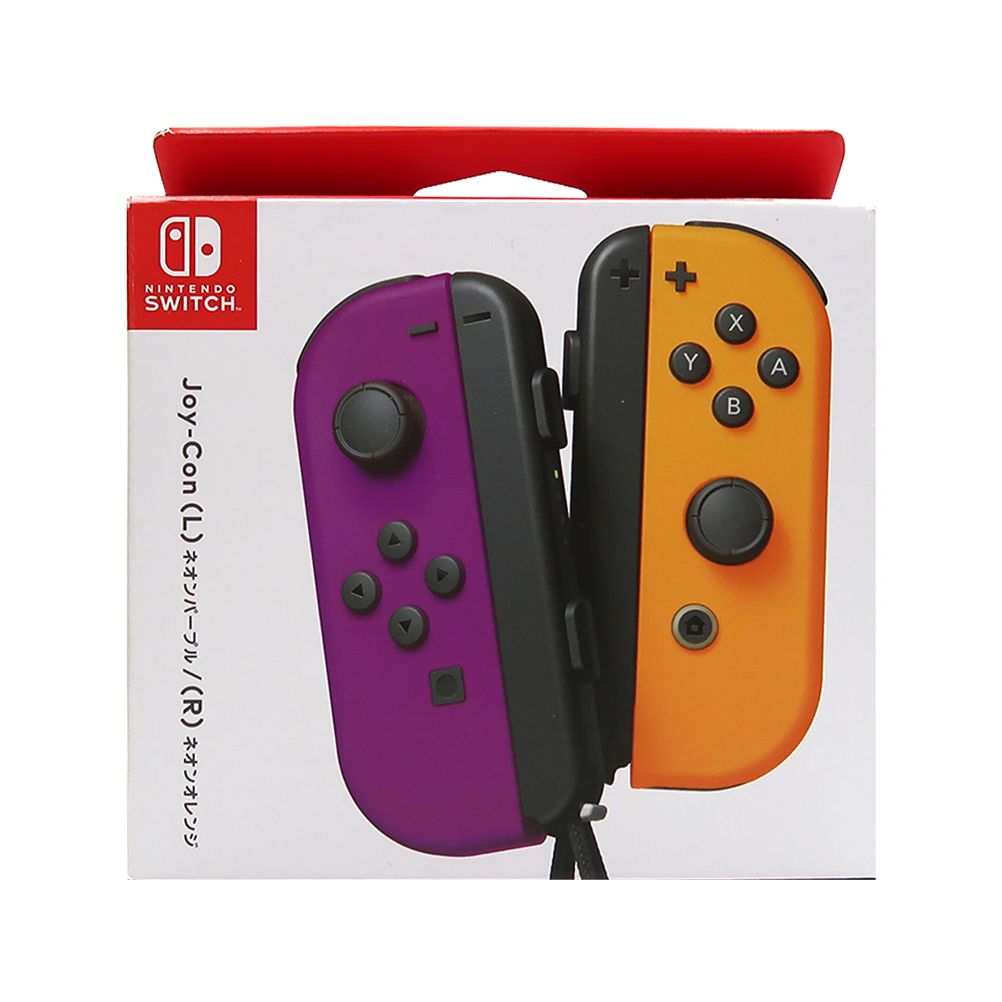 Nintendo Switch Joy-Con Controllers (Neon Purple / Neon Orange) with JLab Play Gaming Wireless Bluetooth Earbuds - Image 4