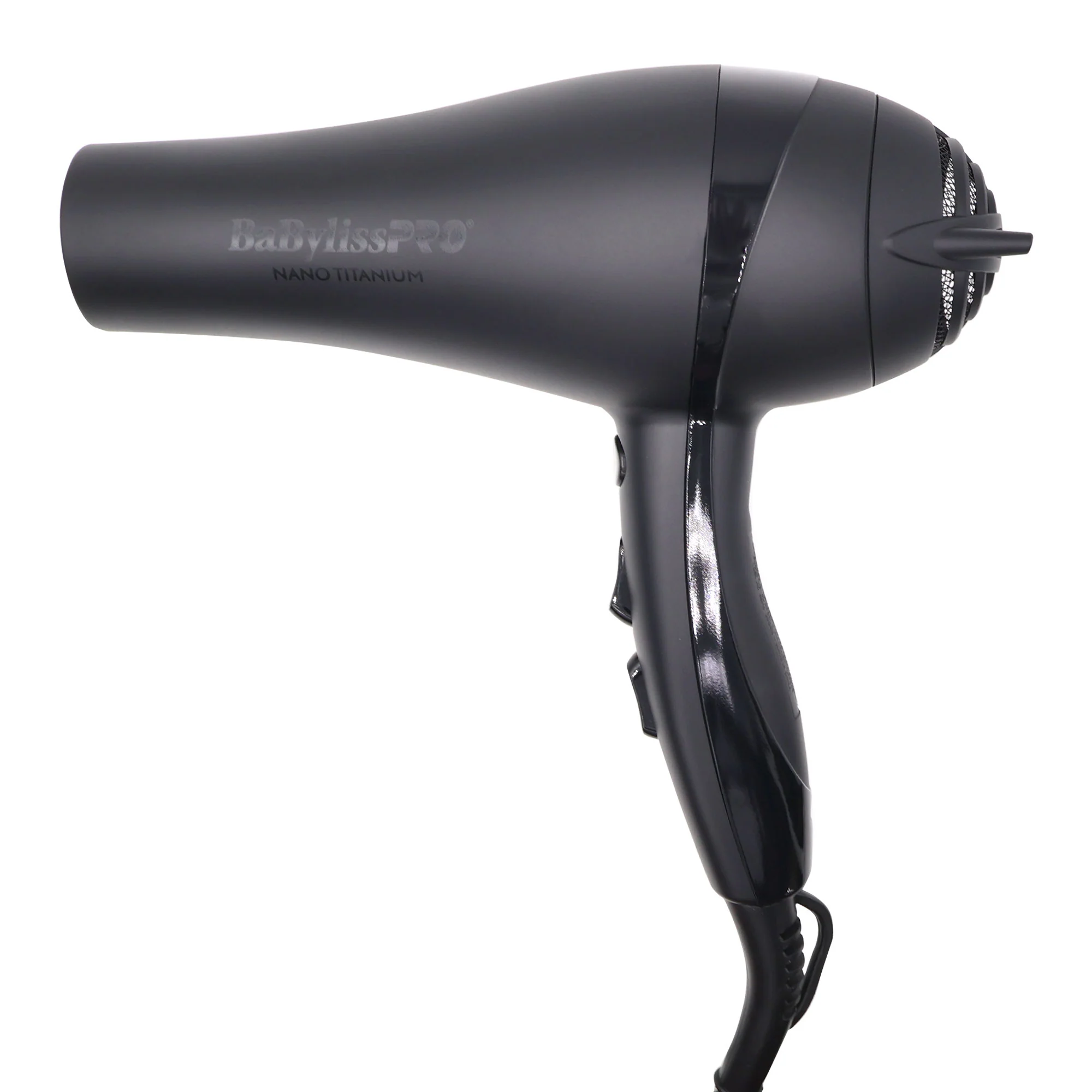 Nano Titanium 2000-Watt Blow Dryer with Concentrator Nozzle (Black) BNTMB5548 and Conair Pro Ergo-Grip Detangler Brush - Image 2