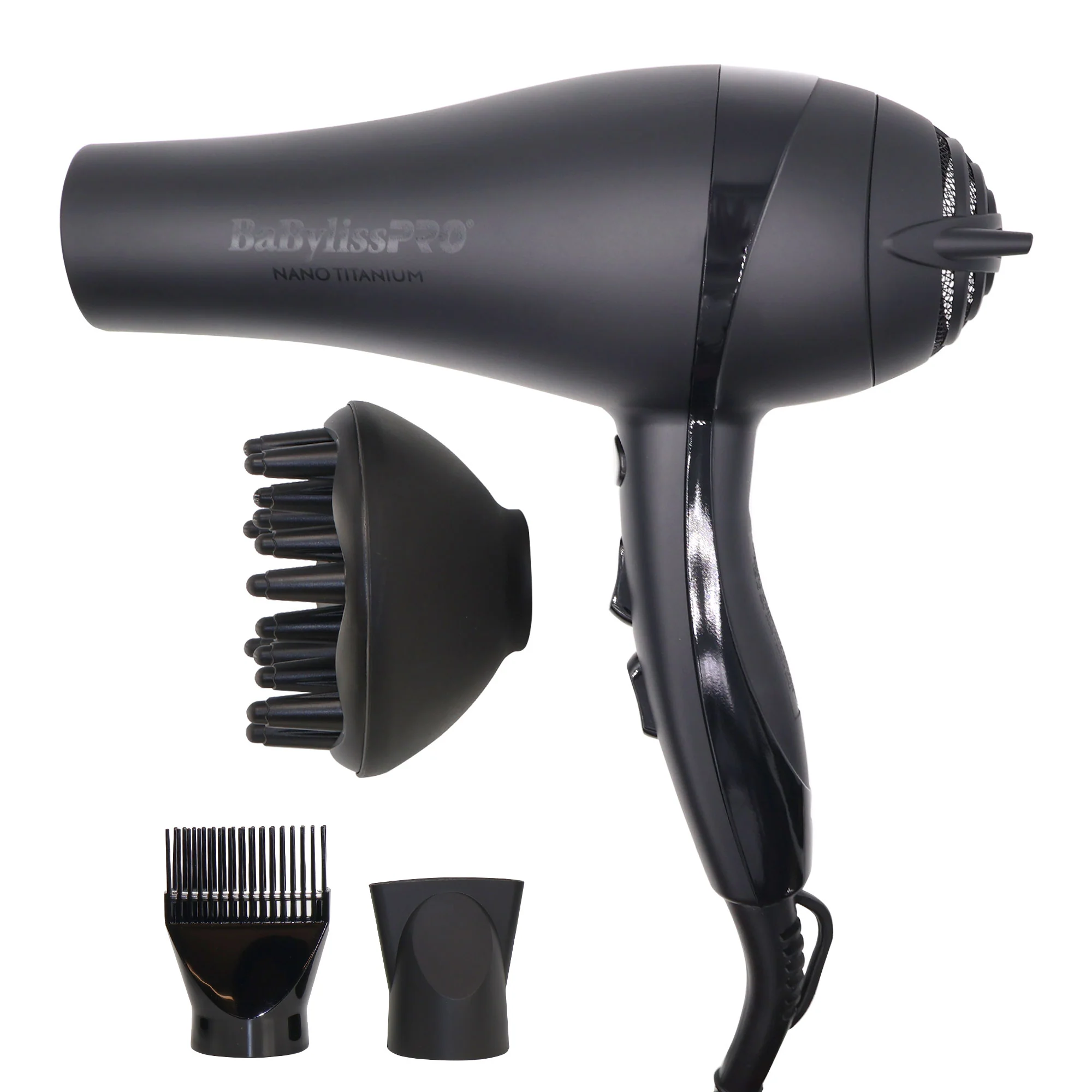 Nano Titanium 2000-Watt Blow Dryer with Concentrator Nozzle (Black) BNTMB5548 - Image 2