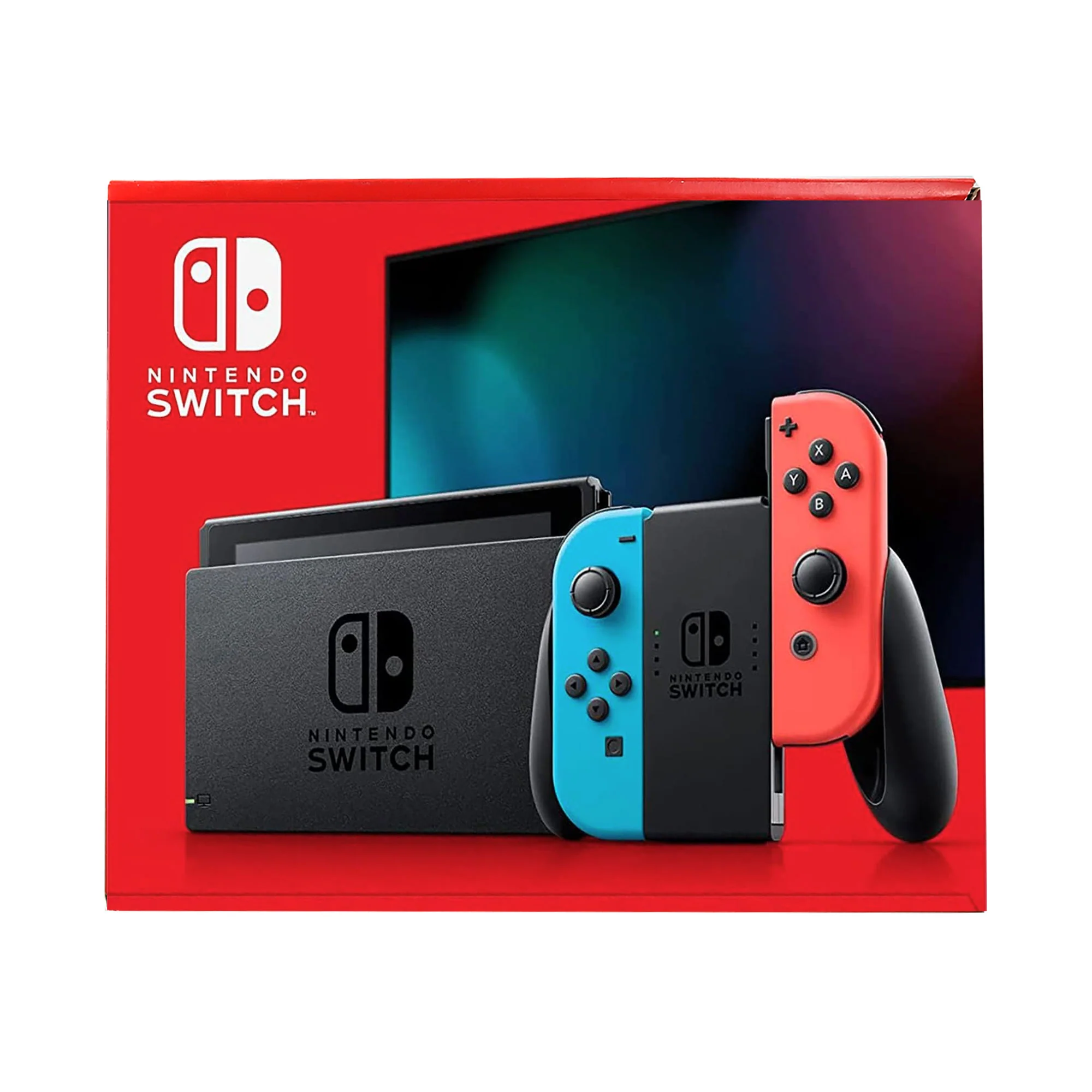 Nintendo Switch Console Neon Blue & Neon Red Joy-Con with JBL C50HI In-Ear Headphones White and Mack 3yr Worldwide Diamond Warranty - Image 5