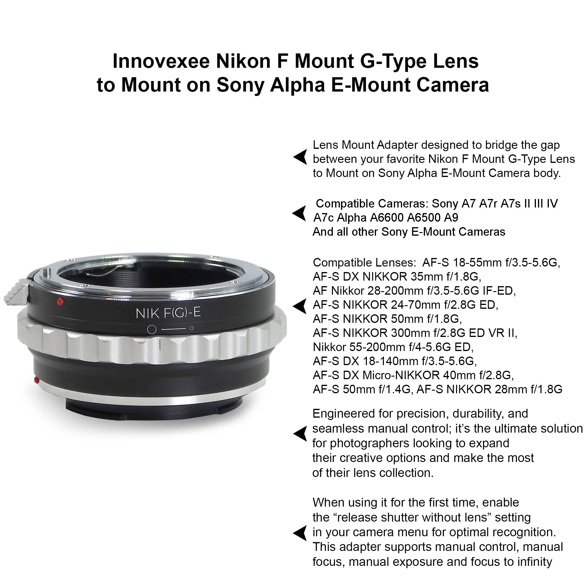 Nikon AF-S DX Micro-NIKKOR 40mm f/2.8G Lens Compatible with Sony Alpha A7 II III IV V VI A7R A7s A7c A9 A6600 A6500 NEX - Image 2