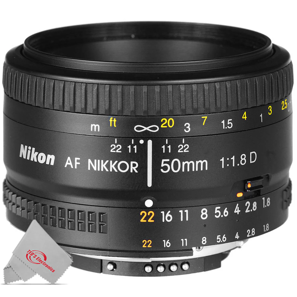 Nikon AF Nikkor 50mm f/1.8D Prime Lens (Black) - Image 2