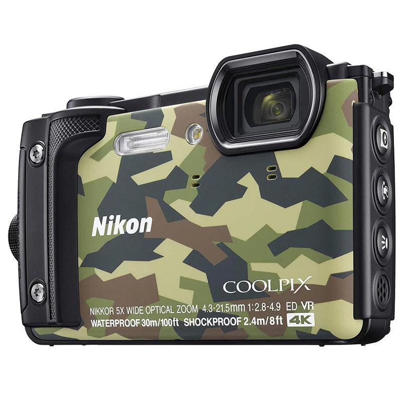 NIKON COOLPIX W300 16MP Waterproof Wi-Fi UHD 4K/30p Video Recording Digital Camera Camouflage - Image 3