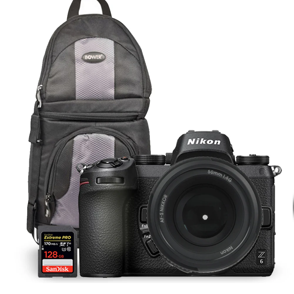 Nikon Z 6 Mirrorless Digital Camera + AF-S NIKKOR 50mm f/1.4G Lens + FTZ II Adapter Kit