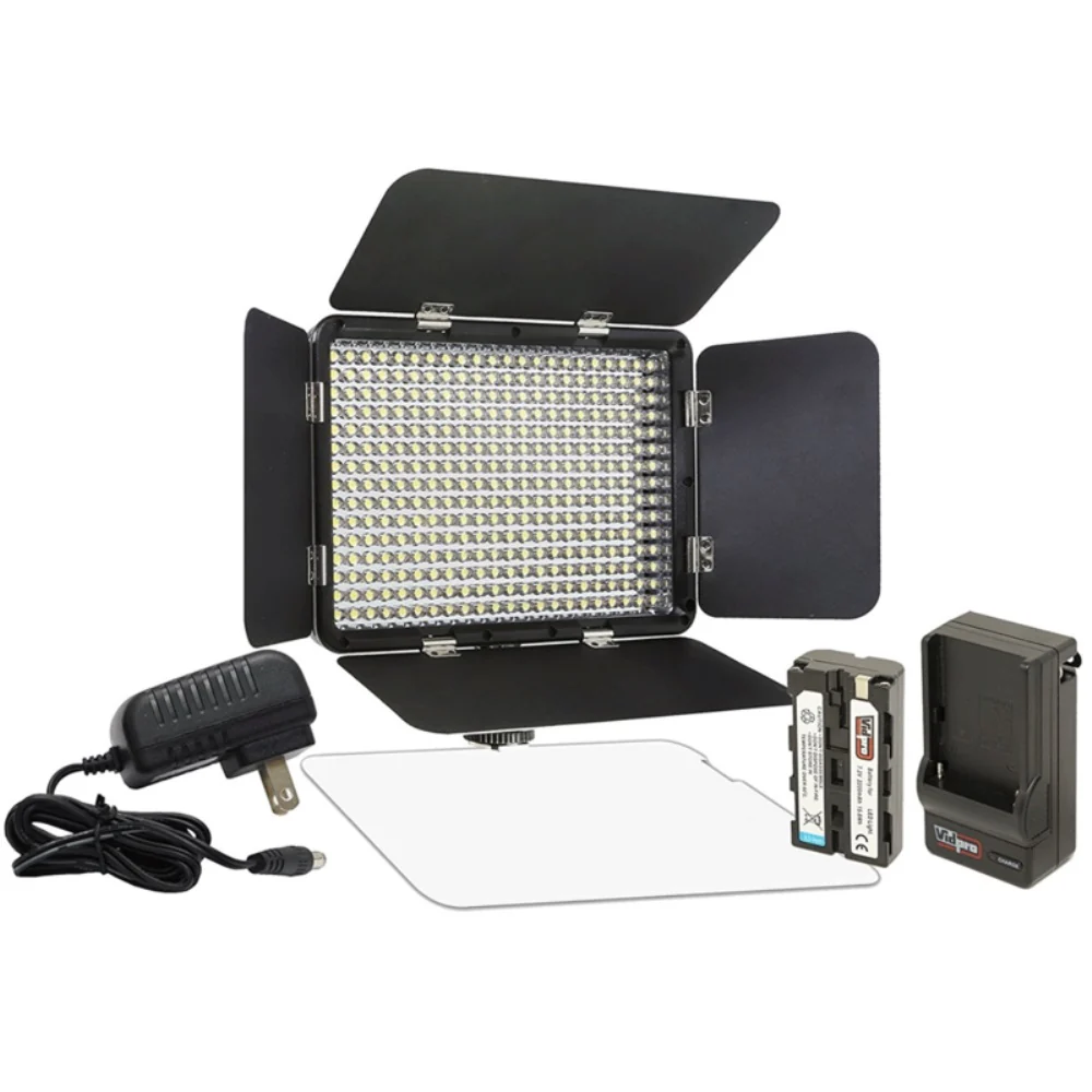Vidpro LED-330X Varicolor Studio Video Lighting Kit with Barn Doors and Accessories - Image 2