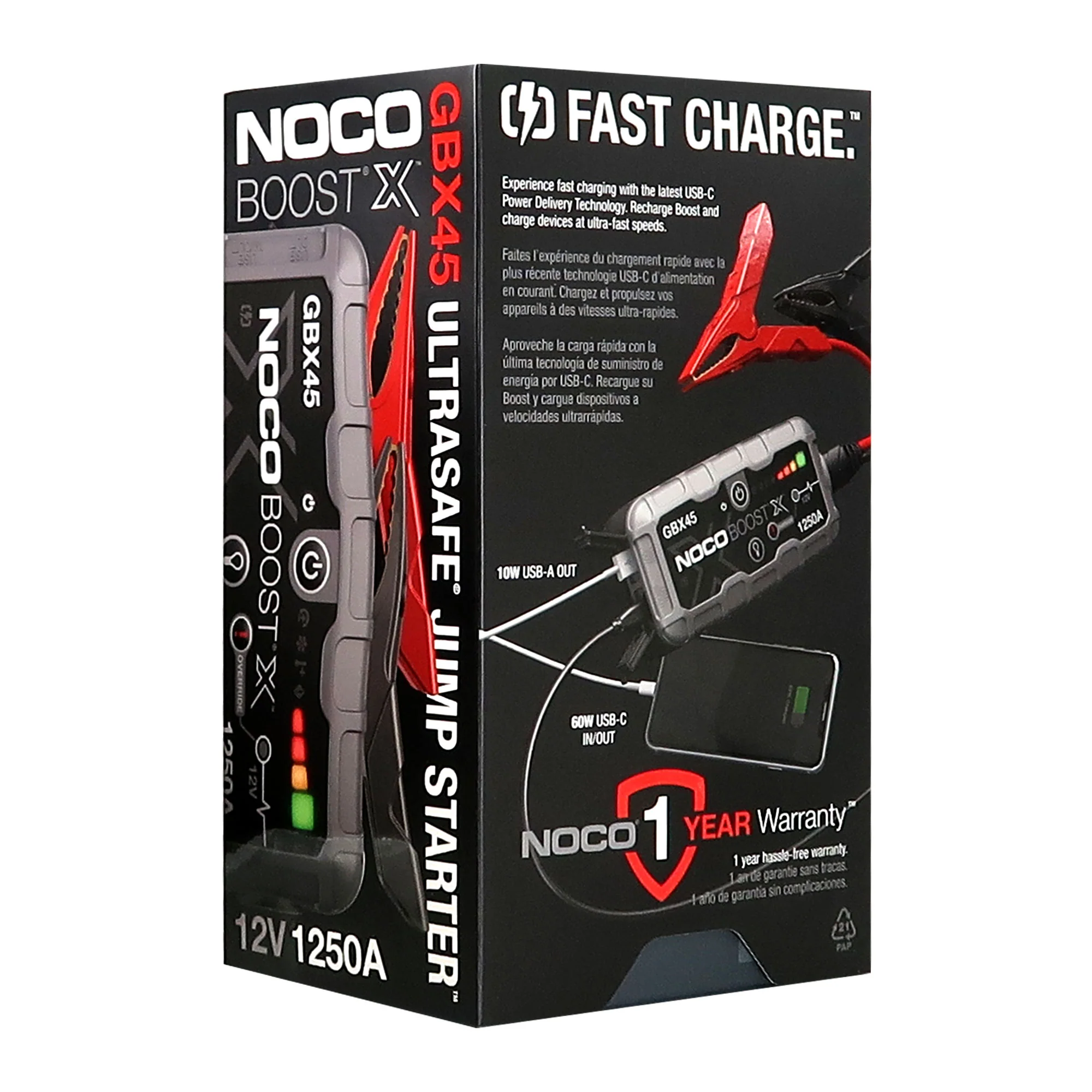NOCO Boost X GBX45 1250-Amp 12V UltraSafe Jump Starter - 3 Pack - Image 4