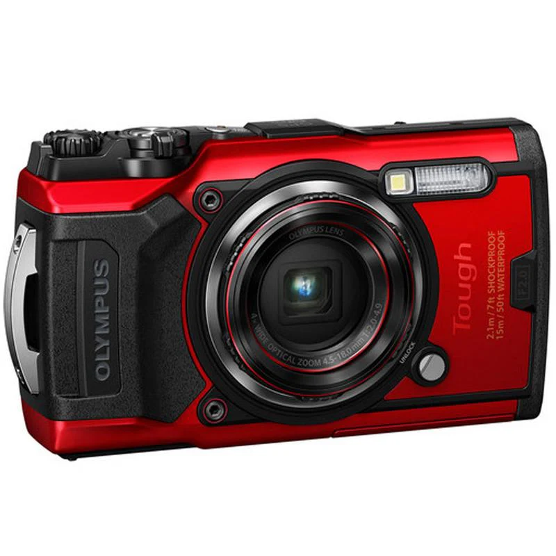 OLYMPUS Tough TG-6 12MP Waterproof W-Fi Digital Camera Red with 64GB Memory Card + Strap & Case - Image 2