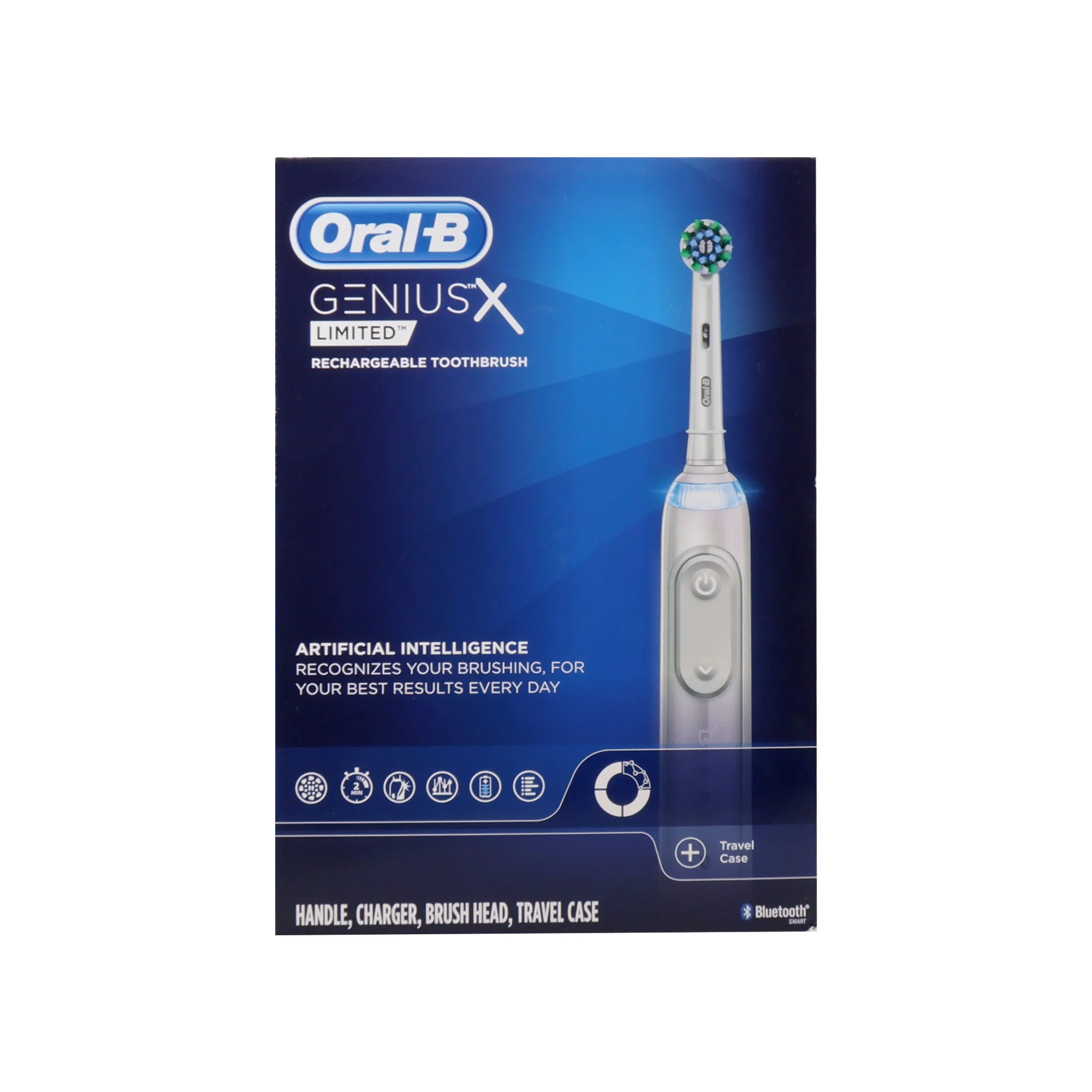 Oral-B Genius X Limited Rechargeable Electric Toothbrush Duo – Midnight Black & White with 1 Replacement Brush Head Each + Travel Cases - Image 6
