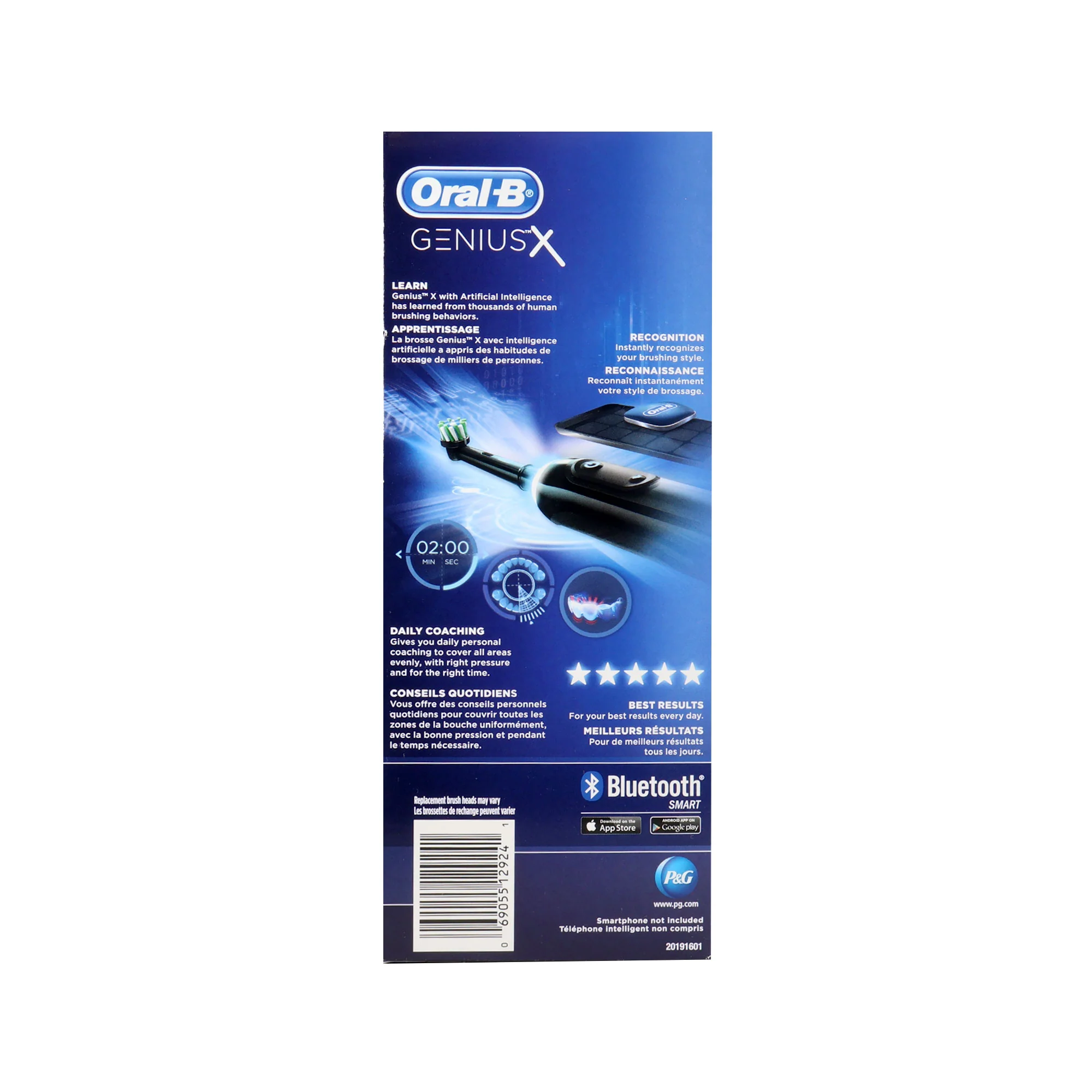 Oral-B Genius X Limited Rechargeable Electric Toothbrush with 1 Replacement Brush Head, Travel Case, Midnight Black - Image 2