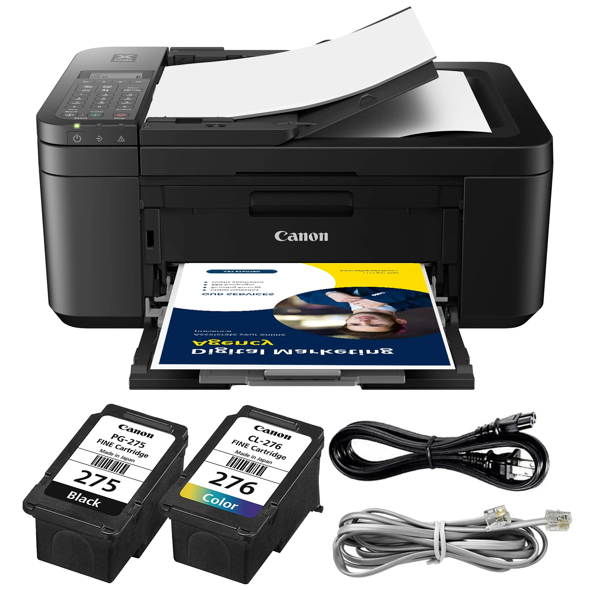 Canon PIXMA TR4720 Wireless All-in-One Printer (Black) Accessory Bundle - Image 2