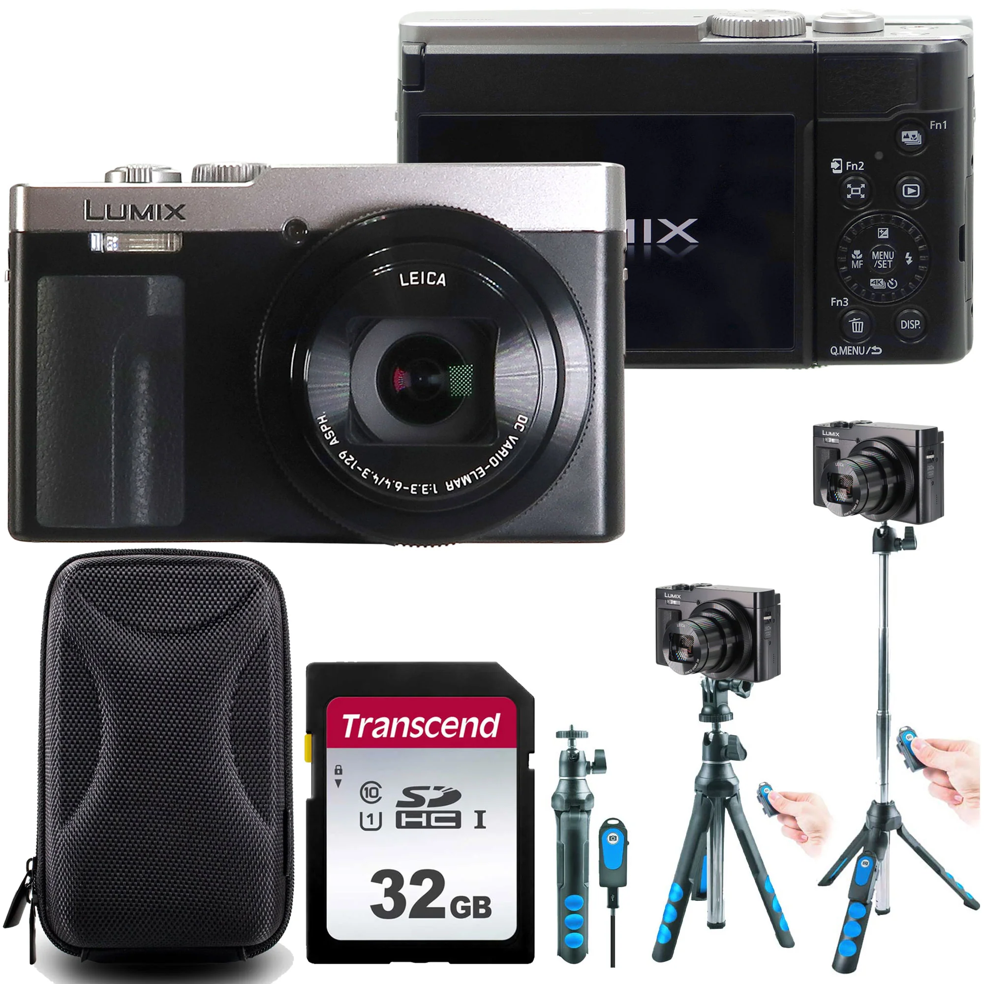 Panasonic Lumix ZS99 20.3MP 30X Optical Zoom Digital Camera (Silver)  Best Travel Kit