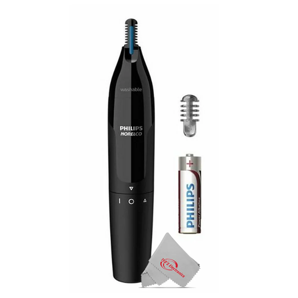 2x Philips Norelco Ultimate Comfort Nose Trimmer 1000 Battery Powered NT1605/60 for Nose, Ear and Eyebrows - Image 3