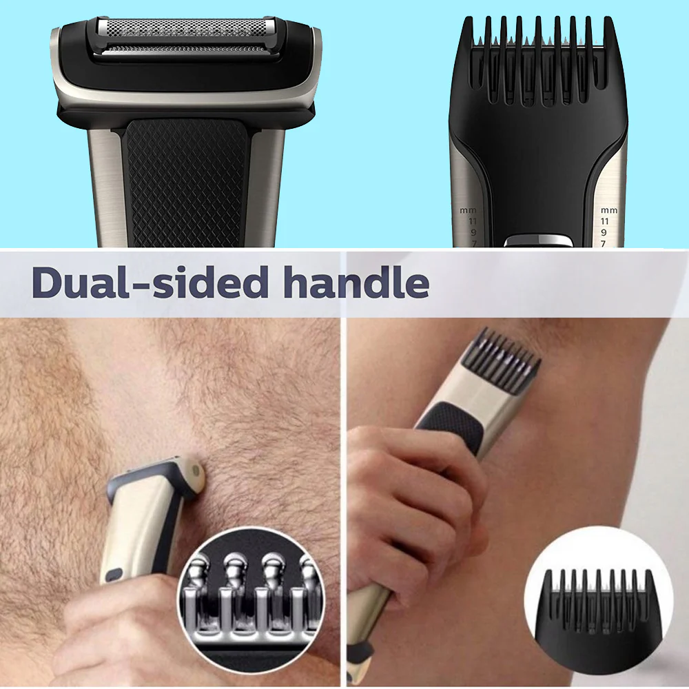 Philips Norelco Ultimate Comfort Nose Trimmer NT1605/60 with Bodygroom Series 7000 Showerproof Body Trimmer and Shaver BG7030/49 - Image 7