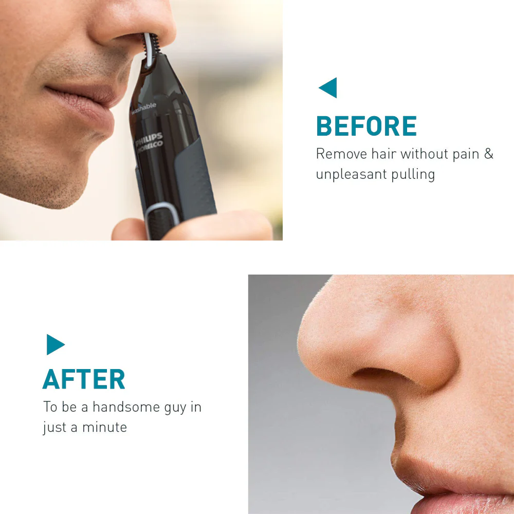 Philips Norelco OneBlade 360 Pro Hybrid Electric Trimmer with Nose Trimmer 3000 and 12 Pack Styling Combs - Image 7