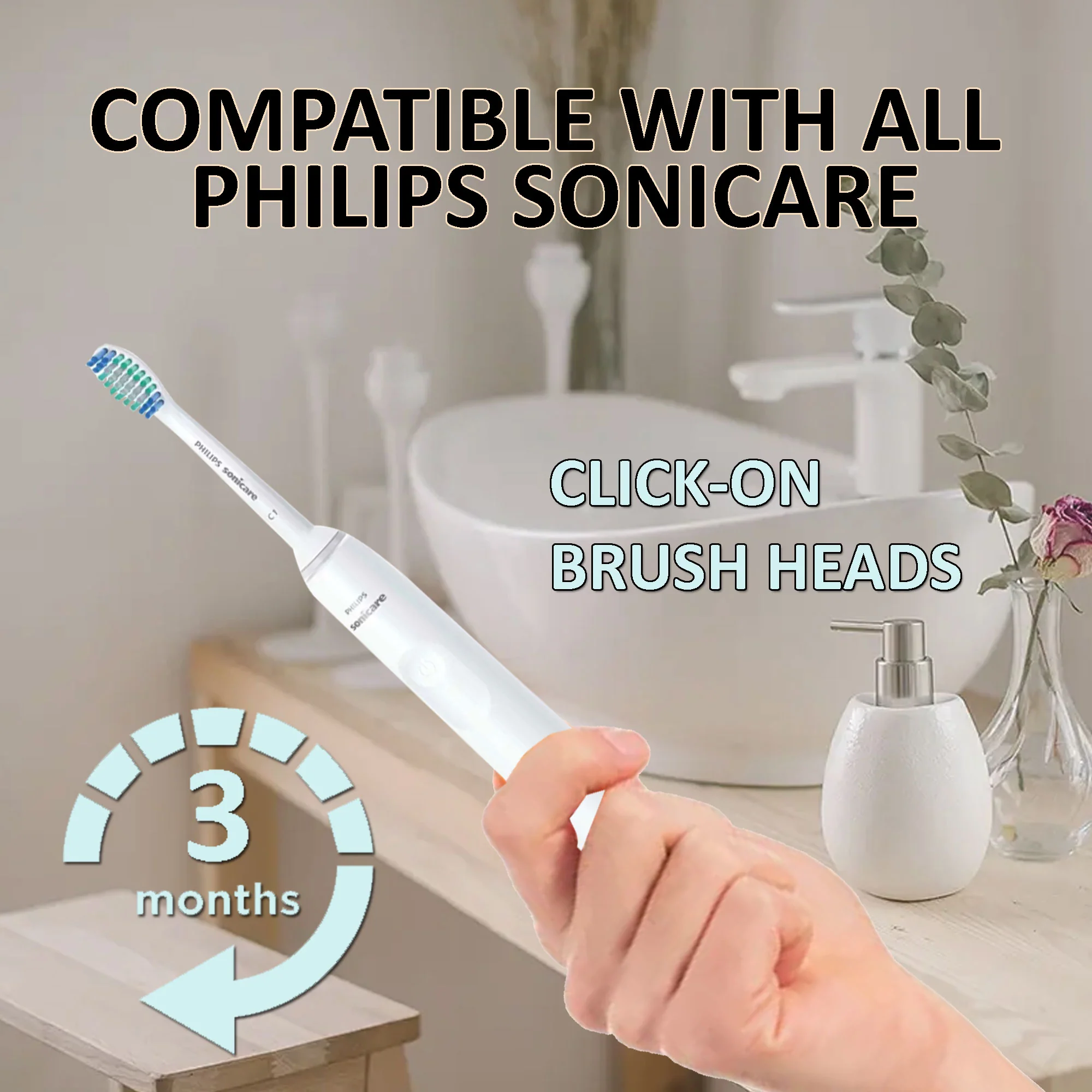 Sonicare 3100 Power Toothbrush with Pressure Sensor Upto 3X Better Plaque Removal Rechargeable Electric Toothbrush White - Image 4