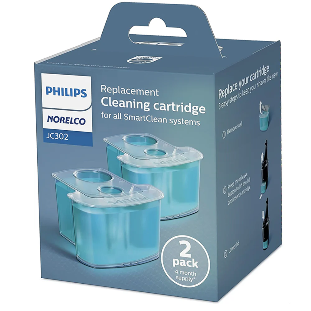 Philips Norelco Cleaning Cartridges for SmartClean System, 2 Count, JC302/52 - Image 2