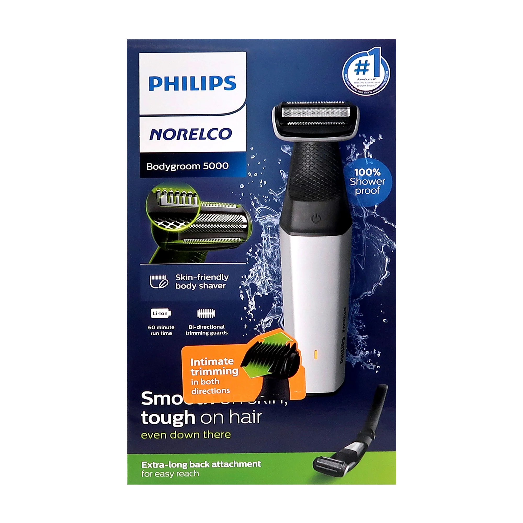 Philips Norelco Bodygroom Series 5000 Rechargeable Trimmer #BG5025/40 with Philips Norelco Nose Trimmer 3000 for Nose, Ears, Eyebrows #NT3600/62 - Image 2