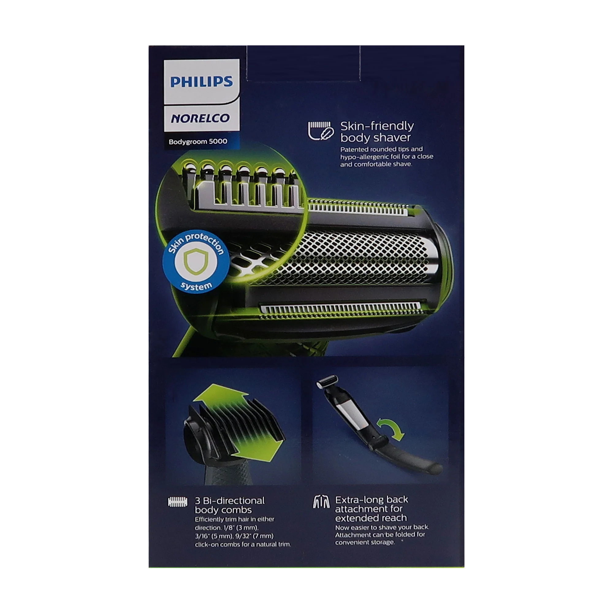 Philips Norelco Bodygroom Series 5000 Rechargeable Trimmer #BG5025/40 with Philips Norelco Nose Trimmer 3000 for Nose, Ears, Eyebrows #NT3600/62 - Image 3