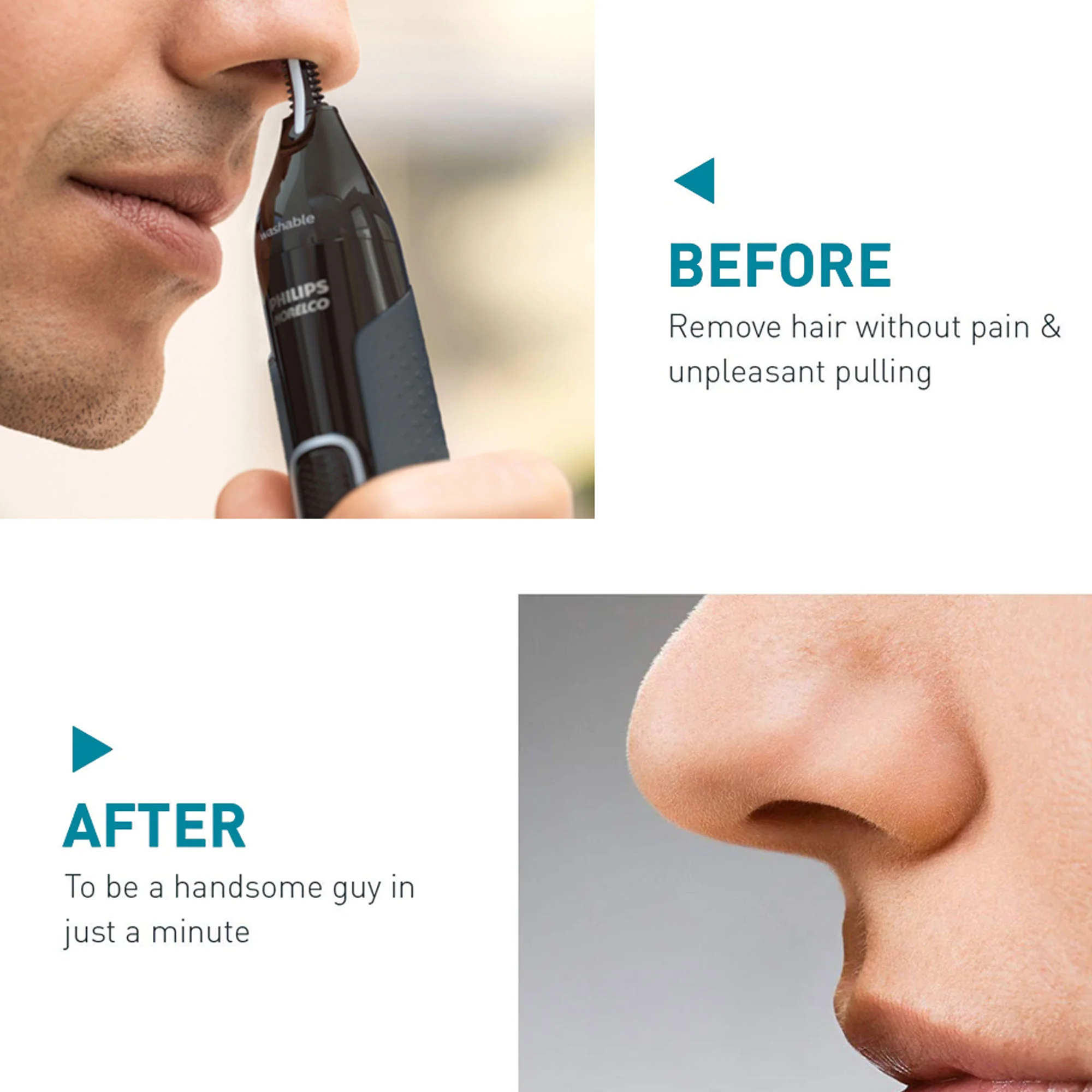 Philips Norelco Bodygroom Series 5000 Rechargeable Trimmer #BG5025/40 with Philips Norelco Nose Trimmer 3000 for Nose, Ears, Eyebrows #NT3600/62 - Image 8