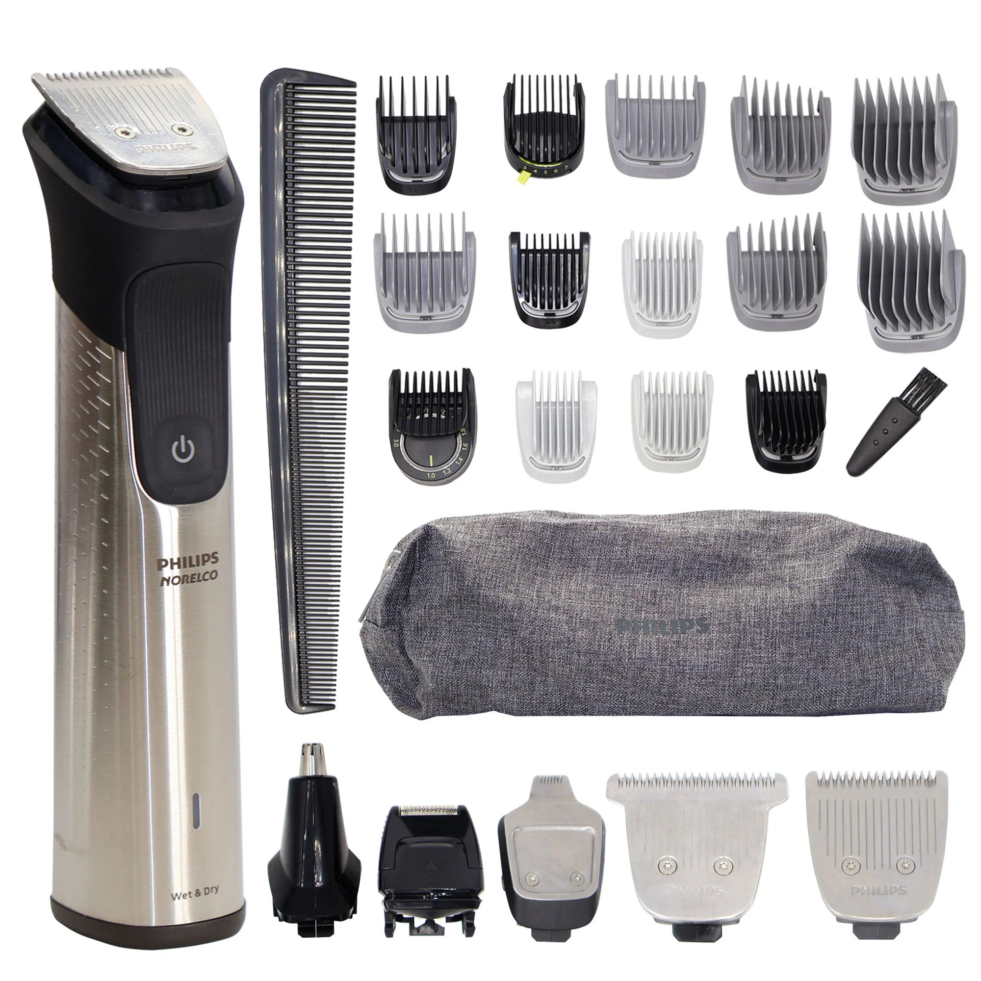 Philips Norelco Multigroom 7000 Series All-in-One Trimmer, 23-Piece for Beard, Face, Nose, Ear, Body MG7970/49