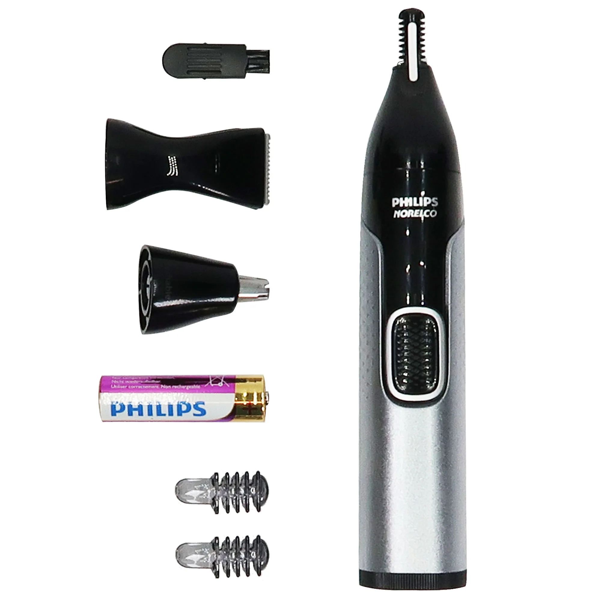 Philips NorelcoNose Trimmer 5000 for Nose, Ears, Eyebrows #NT5600/62 (Black/Silver) - 2 Units - Image 6
