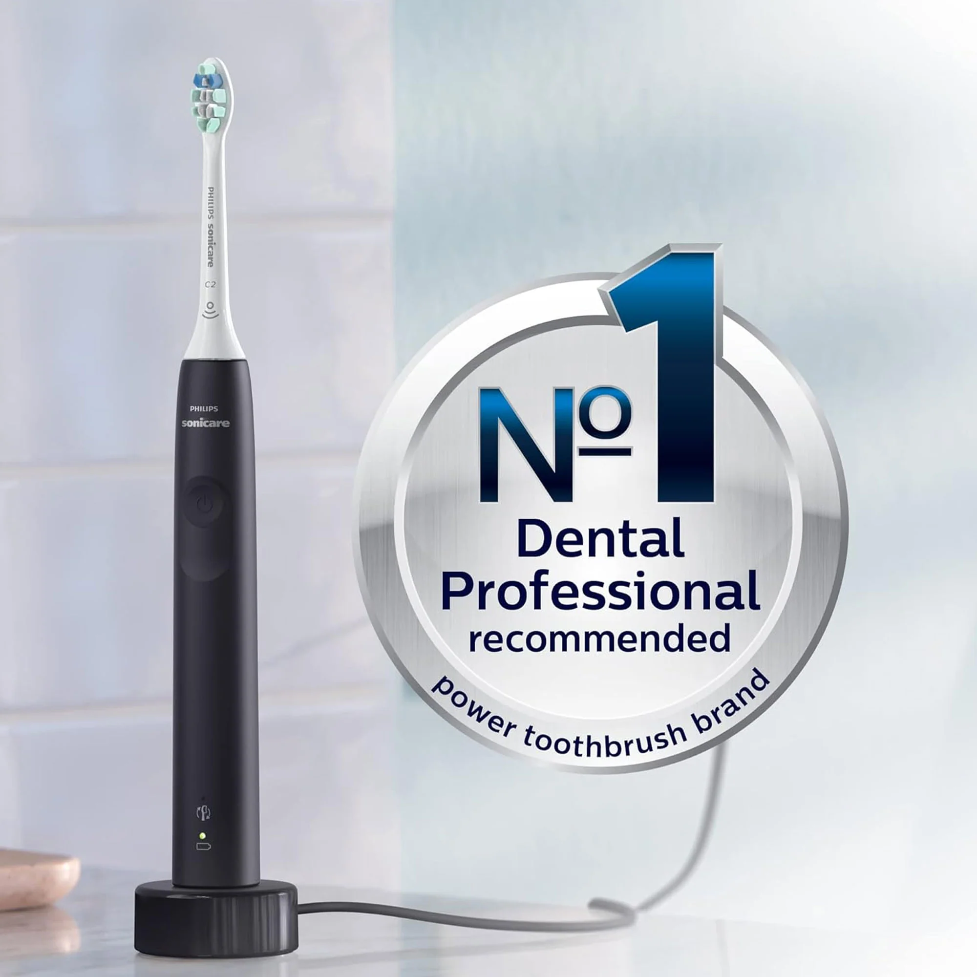 Philips Sonicare 4100 Rechargeable Electric Toothbrush Black HX3681/24 - Image 10