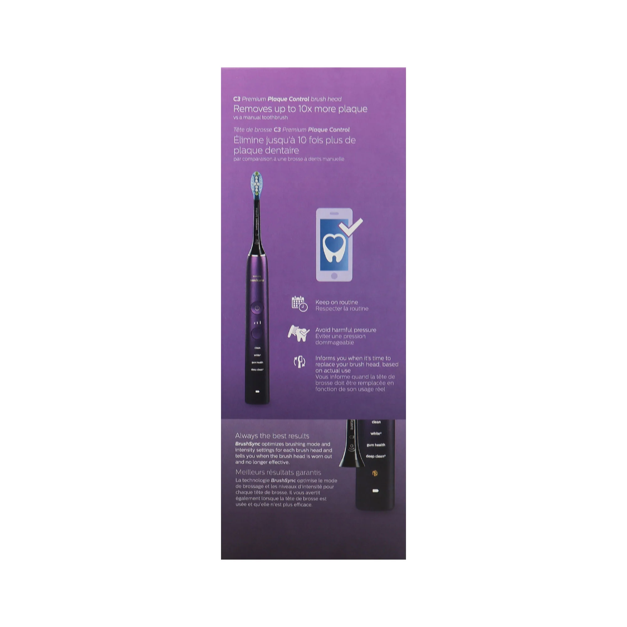 PHILIPS Sonicare 9000 Special Edition Rechargeable Toothbrush, Black/Purple, HX9911/91 - Image 9