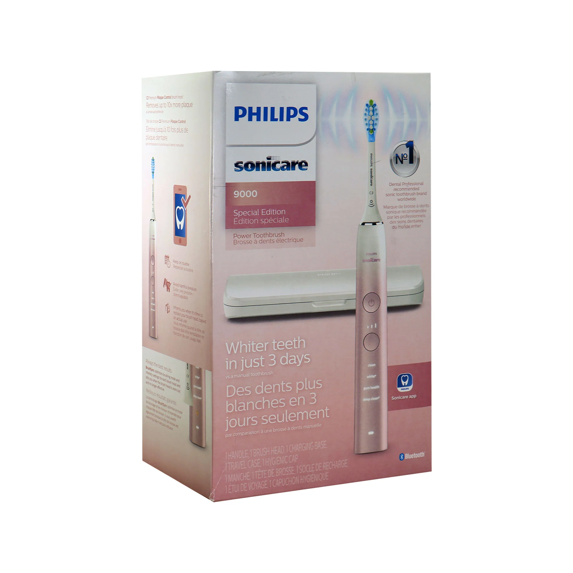 PHILIPS Sonicare 9000 Special Edition Rechargeable Toothbrush, Pink/White, HX9911/90 - Image 5
