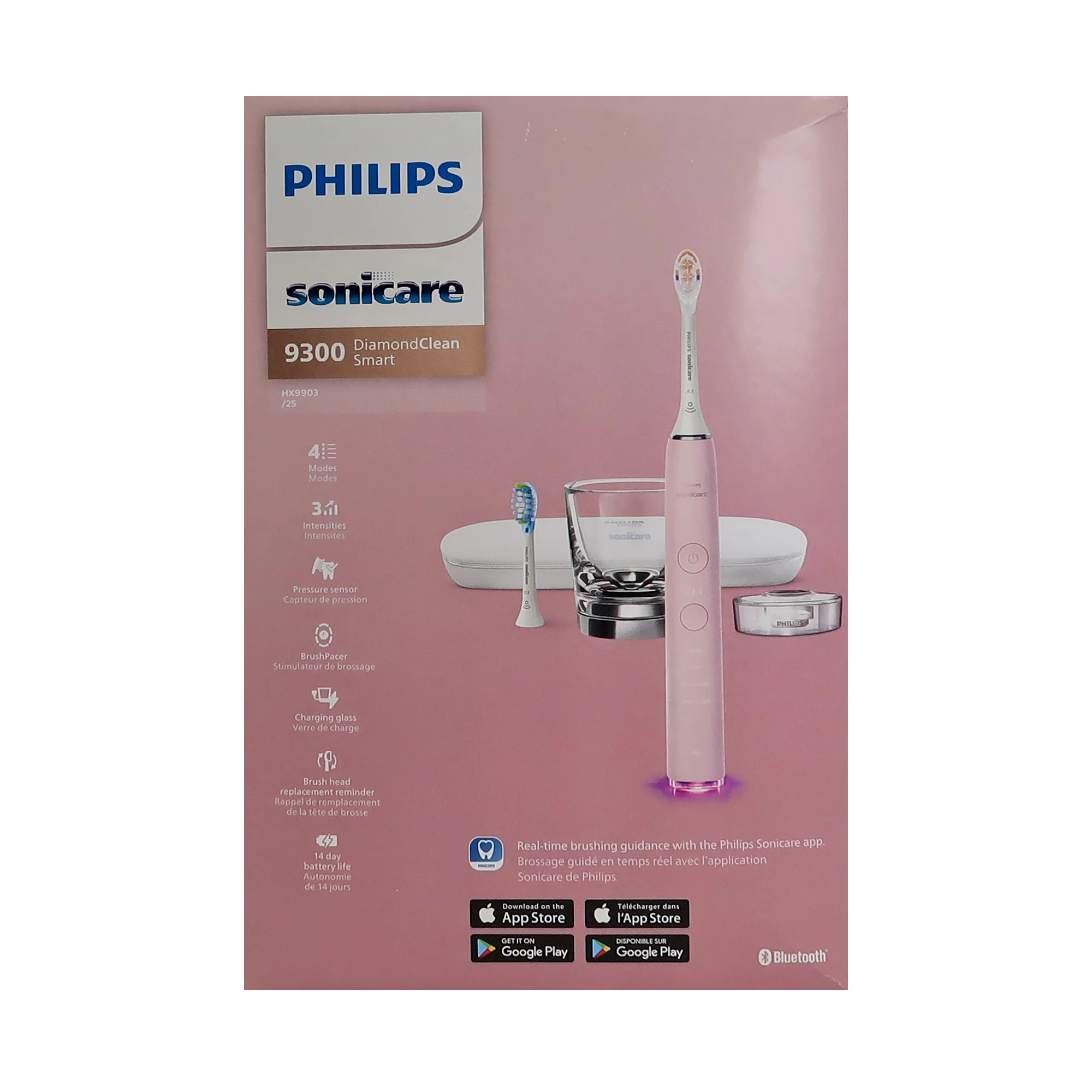 Philips Sonicare 9300 Series DiamondClean Electric Rechargeable Toothbrush #HX9903/25 (Pink) - 2 Units - Image 7