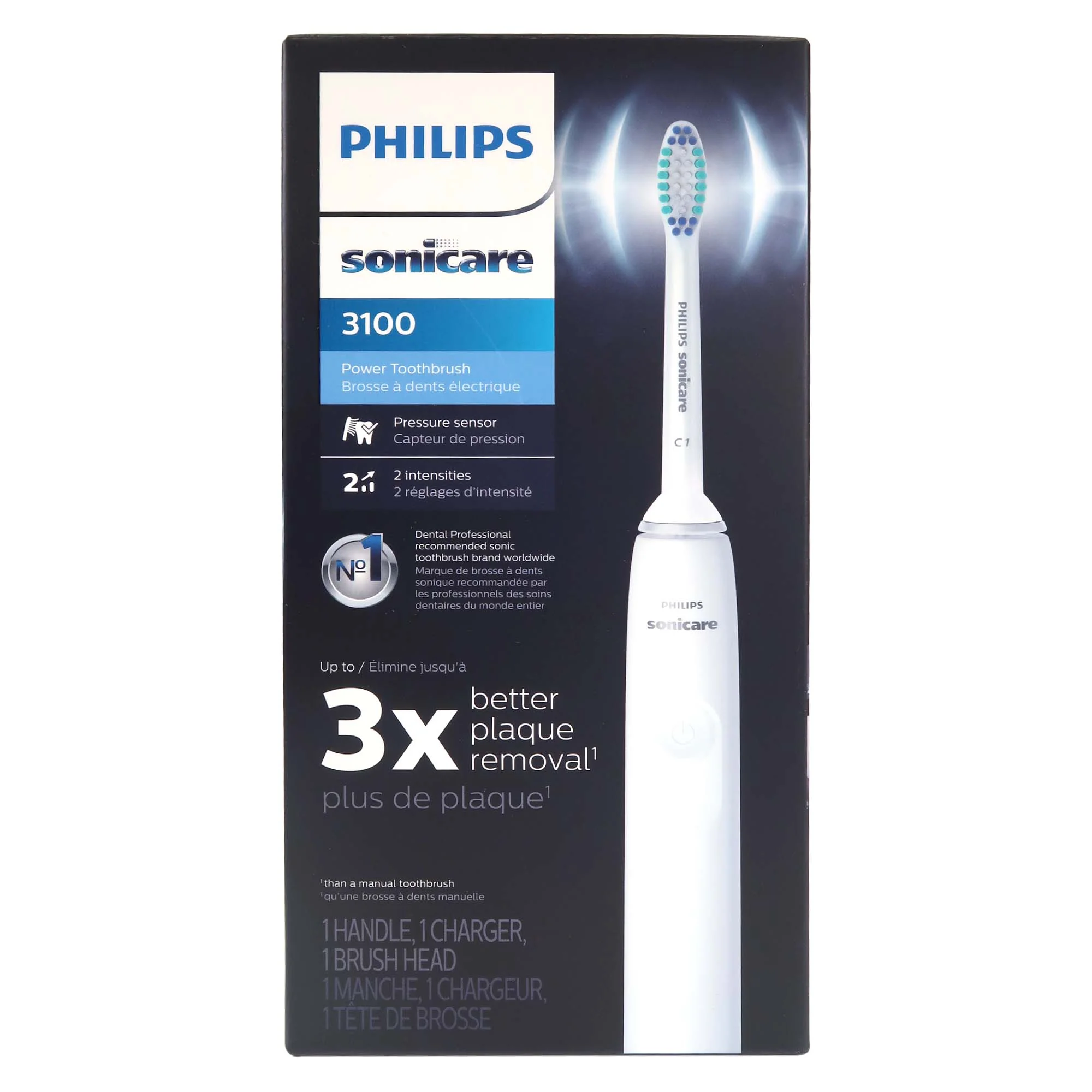 2x Philips Sonicare 3100 Rechargeable Electric Toothbrush, White HX3681/07 - Image 3