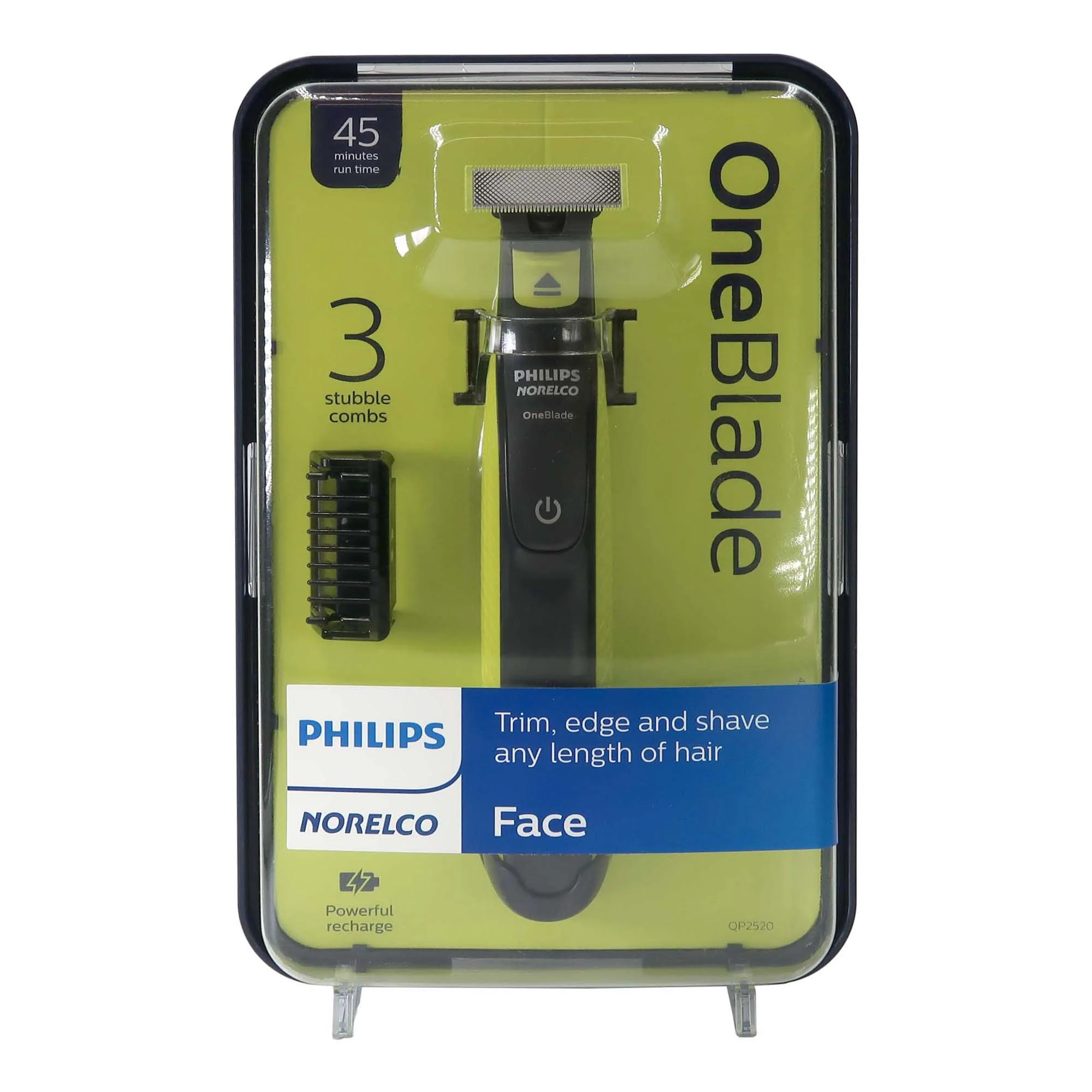 Philips Norelco OneBlade Hybrid Electric Trimmer and Shaver, QP2520/70 with 13pc Philips Norelco Series 3000 Multigroom Men's Rechargeable Electric Trimmer MG3750/64 - Image 2