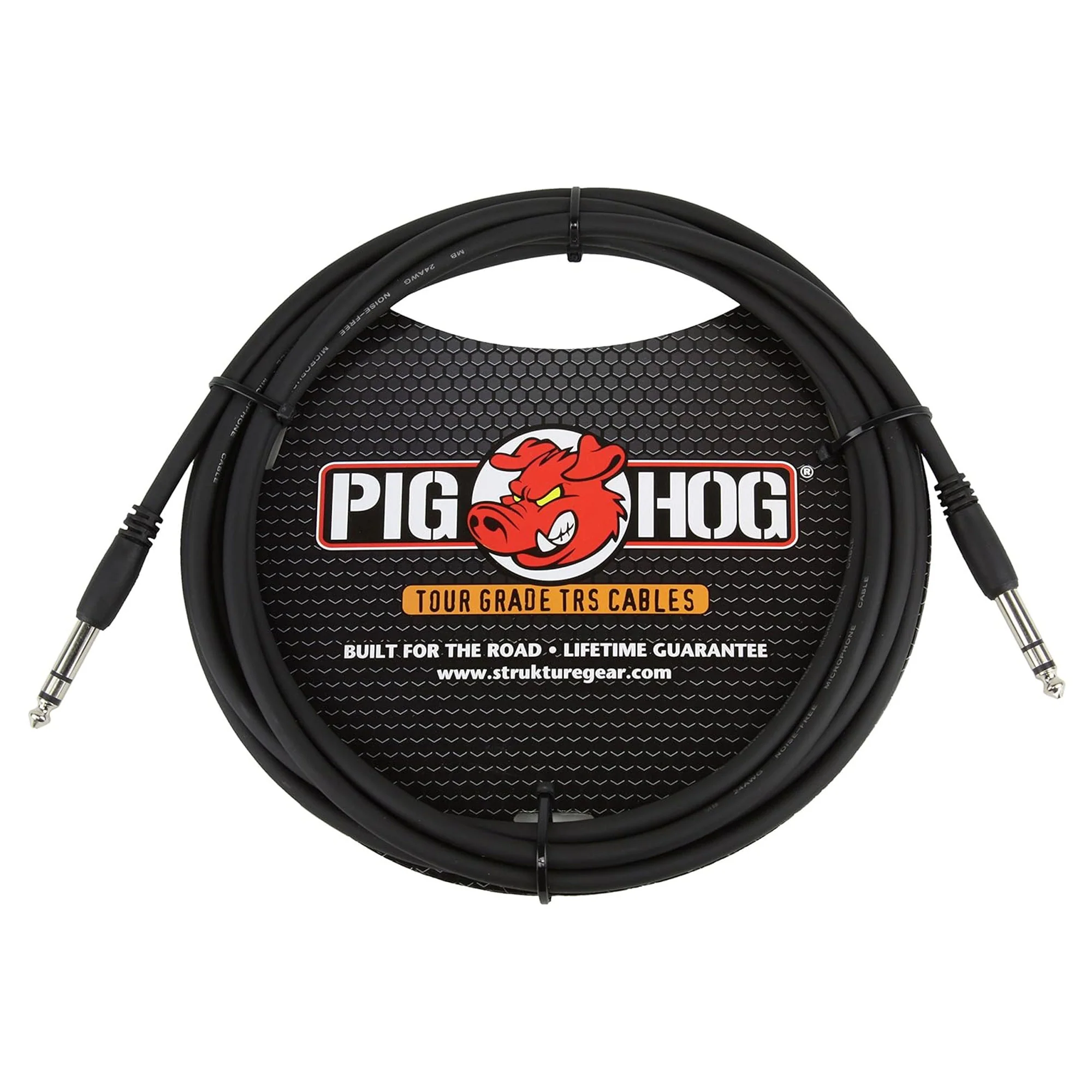 Pig Hog PTRS15 High Performance 1/4" TRS Instrument Cable, 15 Feet - 5 Pack - Image 2