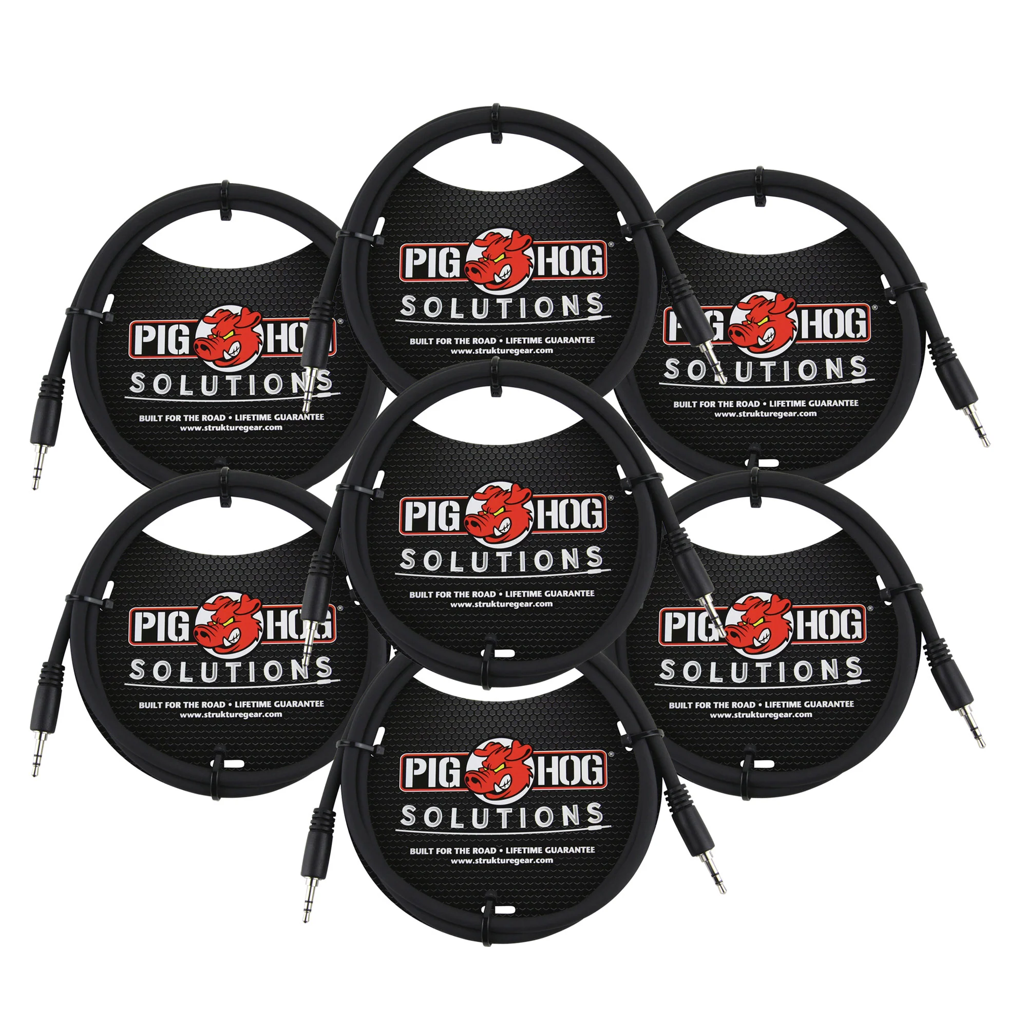 Pig Hog Solutions 3.5mm TRS to 3.5mm TRS Adapter Cable, 9ft - 7 Units