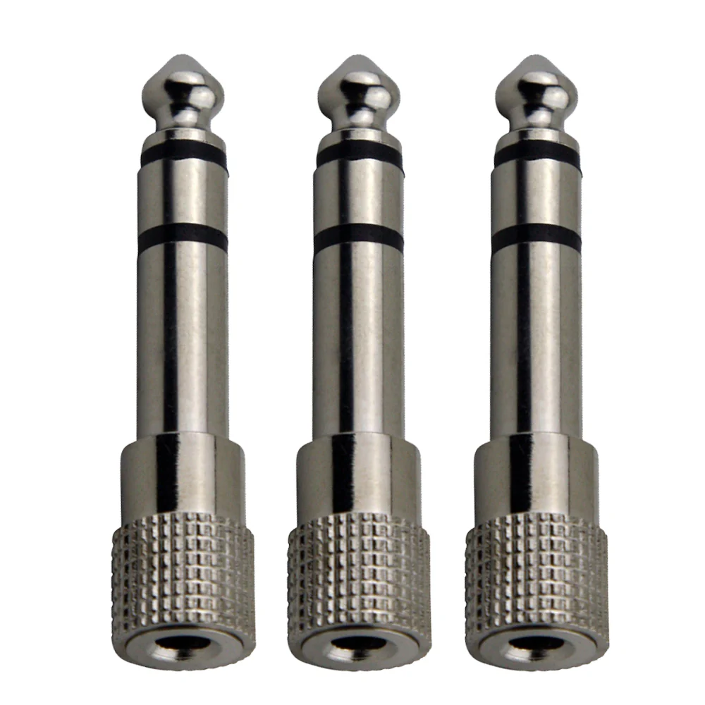 3x Pig Hog Solutions 3.5mm(F) to 1/4"(M) Stereo Adapter