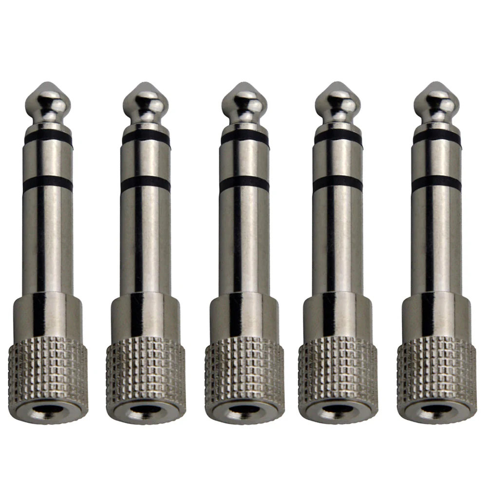 5x Pig Hog Solutions 3.5mm(F) to 1/4"(M) Stereo Adapter