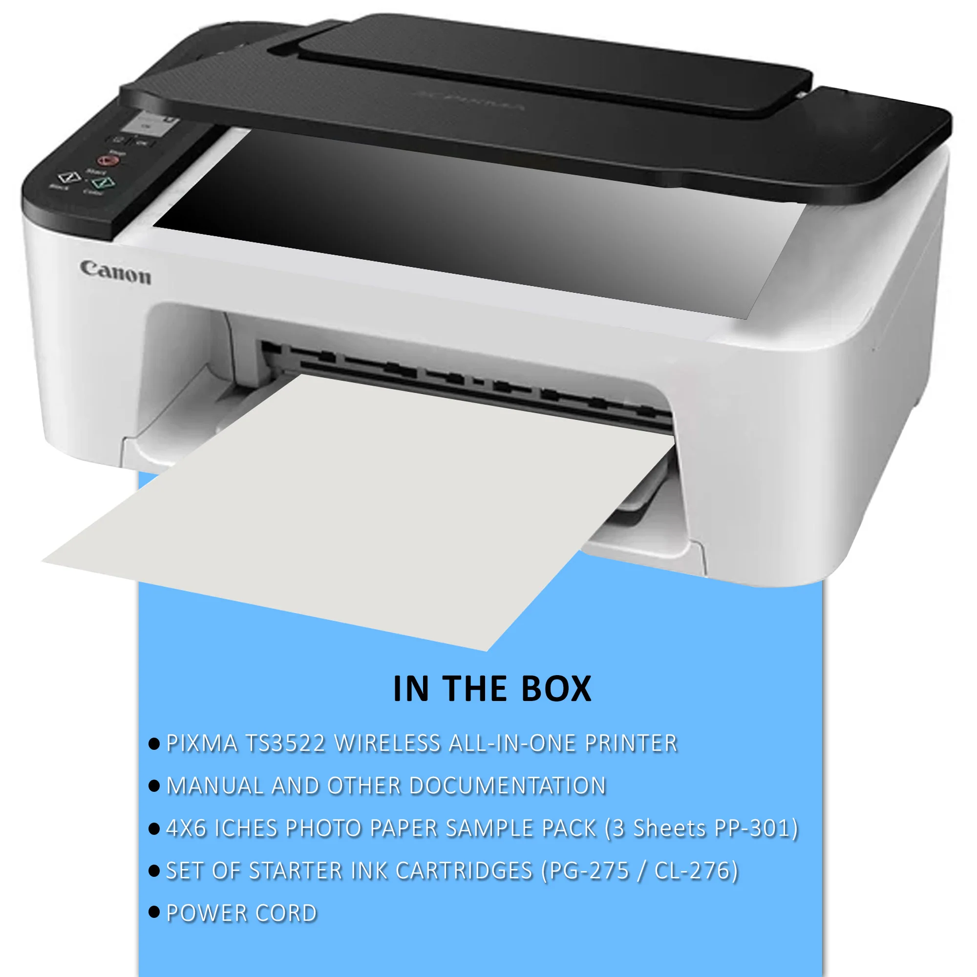 Canon PIXMA Wireless All-In-One Printer TS3522 with 10FT Angle USB 2.0 Type A Male To B Male Cable - Image 6