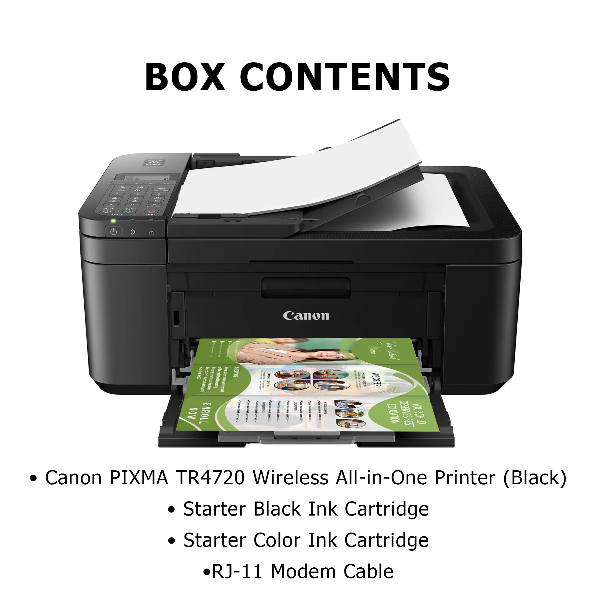 Canon PIXMA TR4720 Wireless All-in-One Printer Black with 10FT Angle USB 2.0 480MBPS Type A Male To B Male Cable and Tech Smart USA Printer Essentials Digital Download Card for PC - Image 8