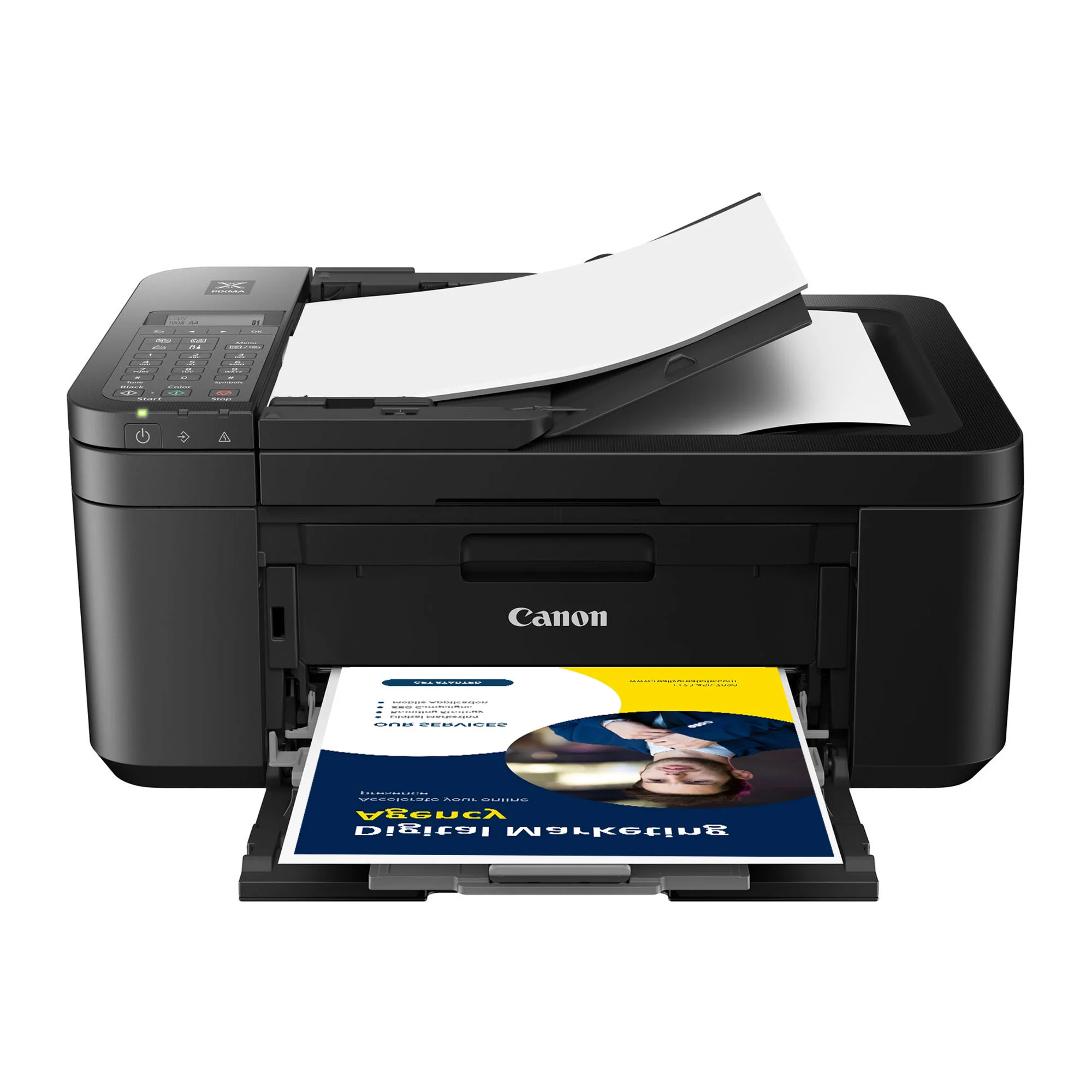 Canon PIXMA TR4720 Wireless All-in-One Printer (Black) with 10FT Angle USB 2.0 Certified 480MBPS Type A Male To B Male Cable - Image 2