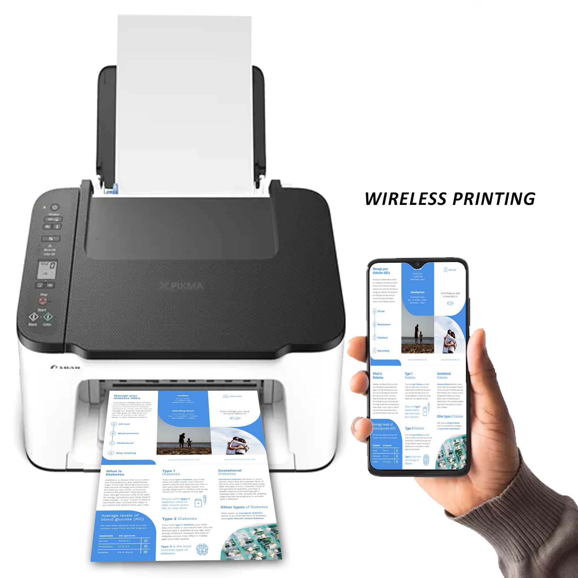 Canon PIXMA Wireless All-In-One Printer TS3522 and Vivitar Gold Plated 6ft HDMI Ethernet Cable Hi-Def Quality Ensurer Supports 3D and 4K - Image 4