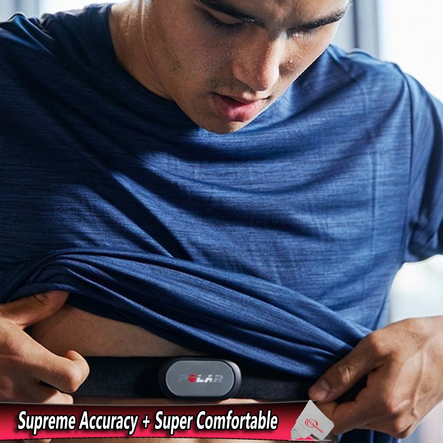 Polar Improved Connectivity H10 Heart Rate Sensor Monitor Bluetooth, ANT+ Enabled for Sizes M-XXL - Image 4