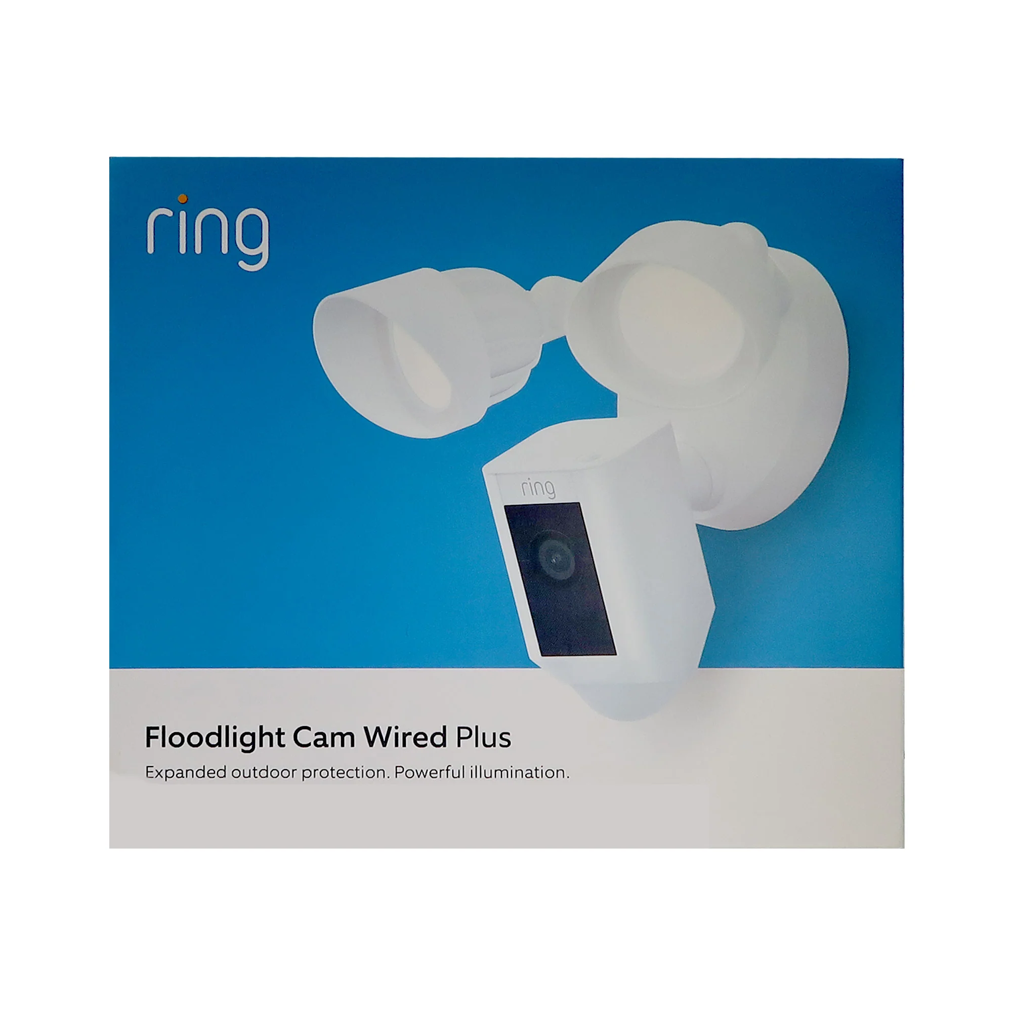 Two RING Floodlight Cam Wired Plus Motion-Activated Security Outdoor Camera White - Image 5