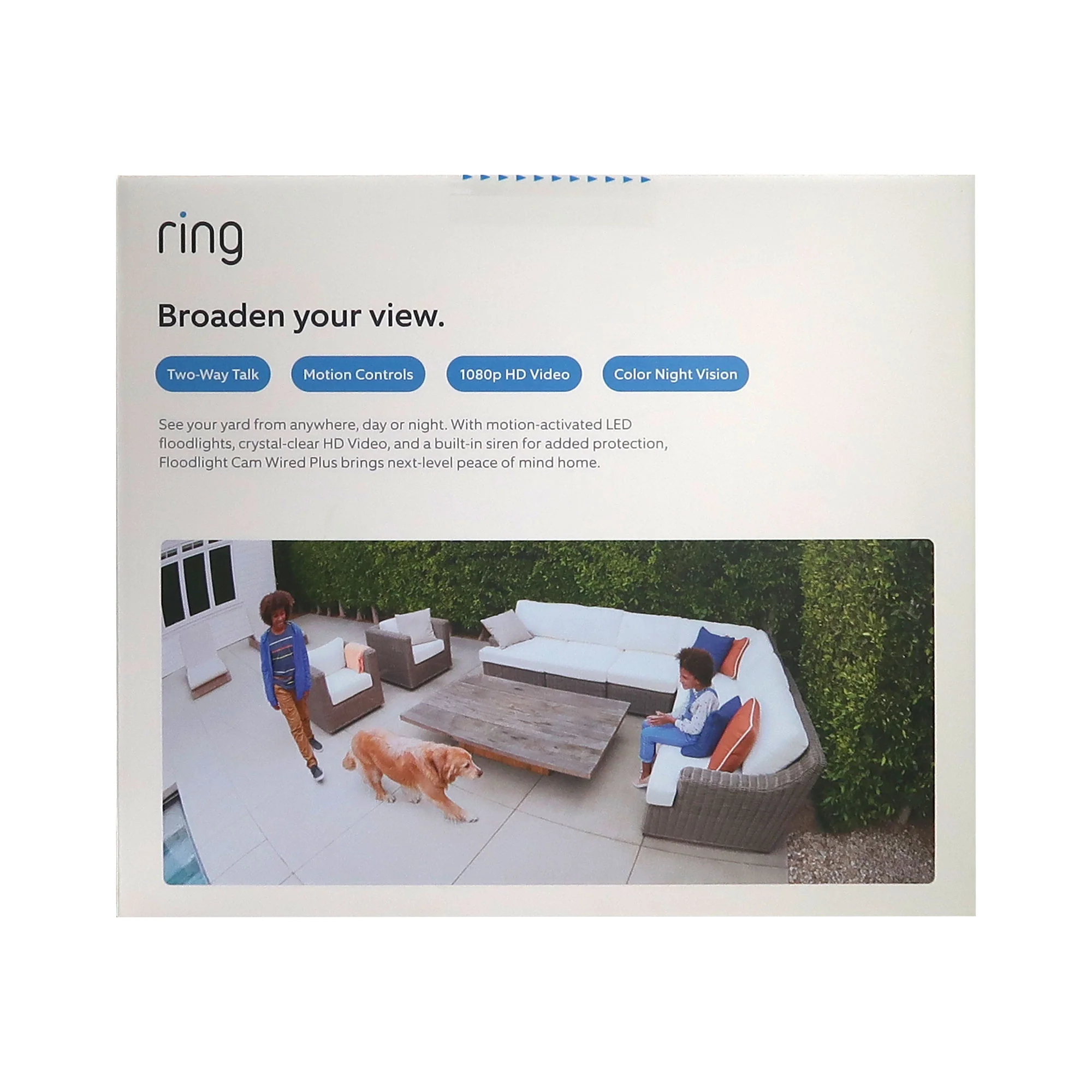 Two RING Floodlight Cam Wired Plus Motion-Activated Security Outdoor Camera White - Image 6