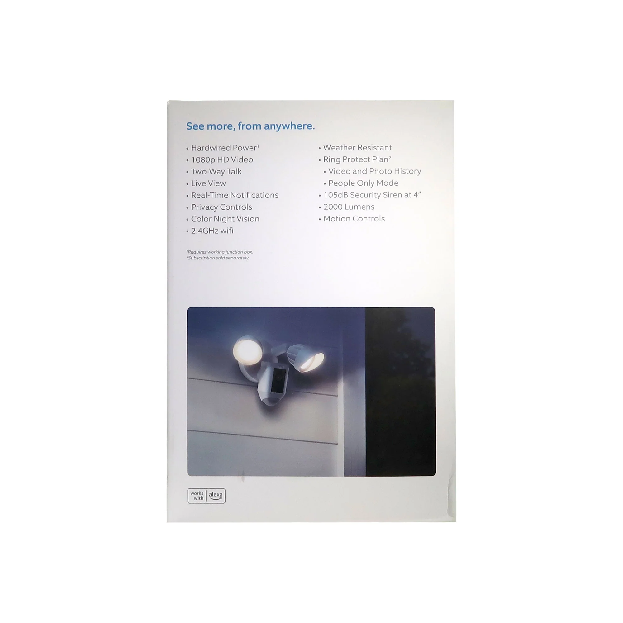 RING Floodlight Cam Wired Plus Motion-Activated 1080p HD White - Image 7